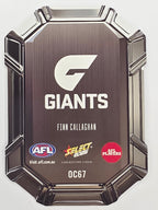 2026 AFL Footy Stars Octane Team Colours O67 Finn Callaghan - GWS Giants