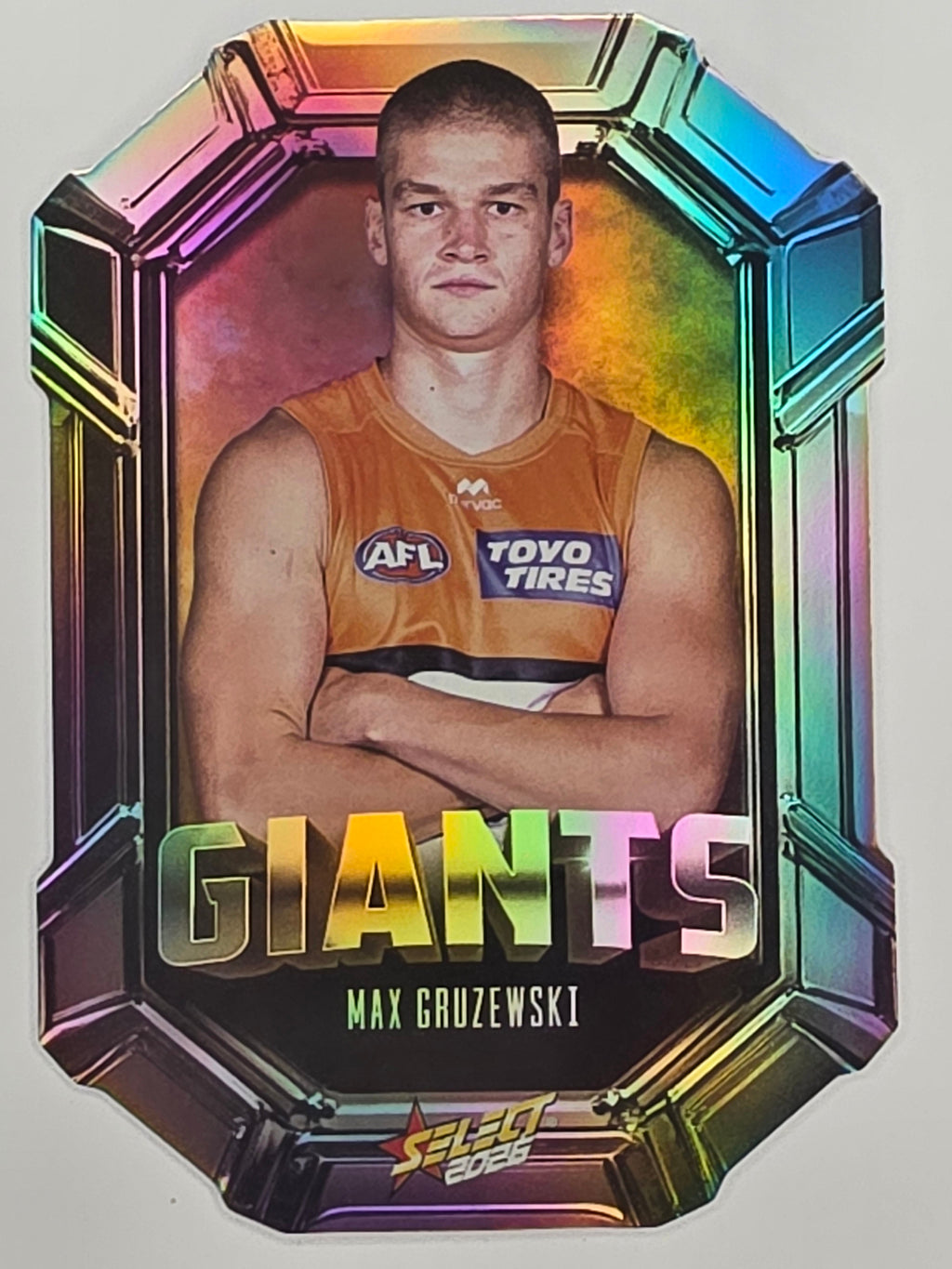 2026 AFL Footy Stars Octane Team Colours O70 Max Gruzewski - GWS Giants