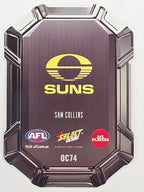 2026 AFL Footy Stars Octane Team Colours O74 Sam Collins - Gold Coast Suns