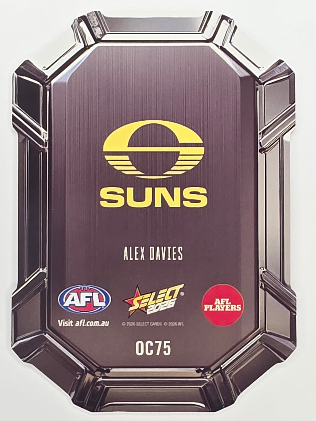 2026 AFL Footy Stars Octane Team Colours O75 Alex Davies - Gold Coast Suns