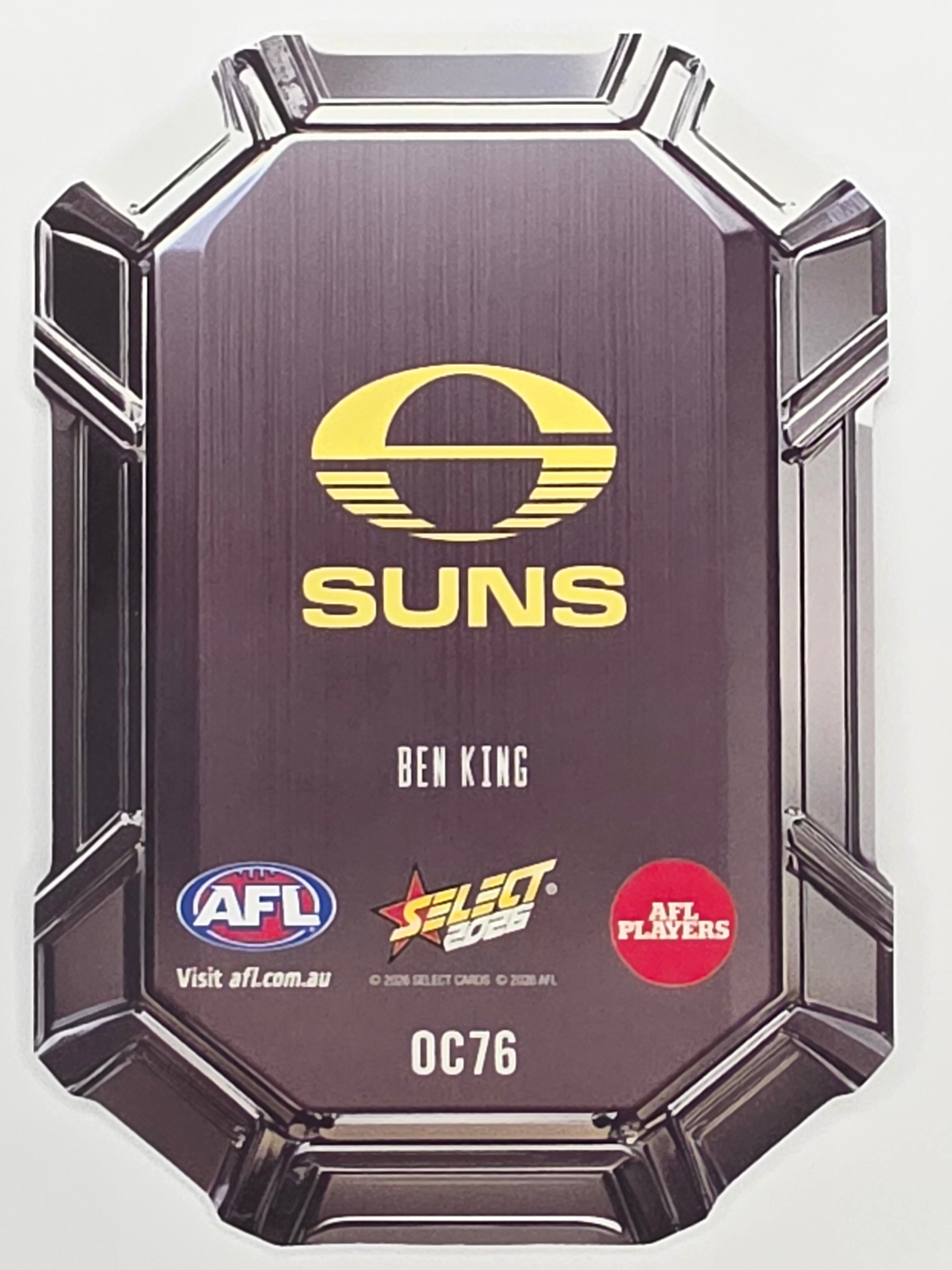 2026 AFL Footy Stars Octane Team Colours O76 Ben King - Gold Coast Suns