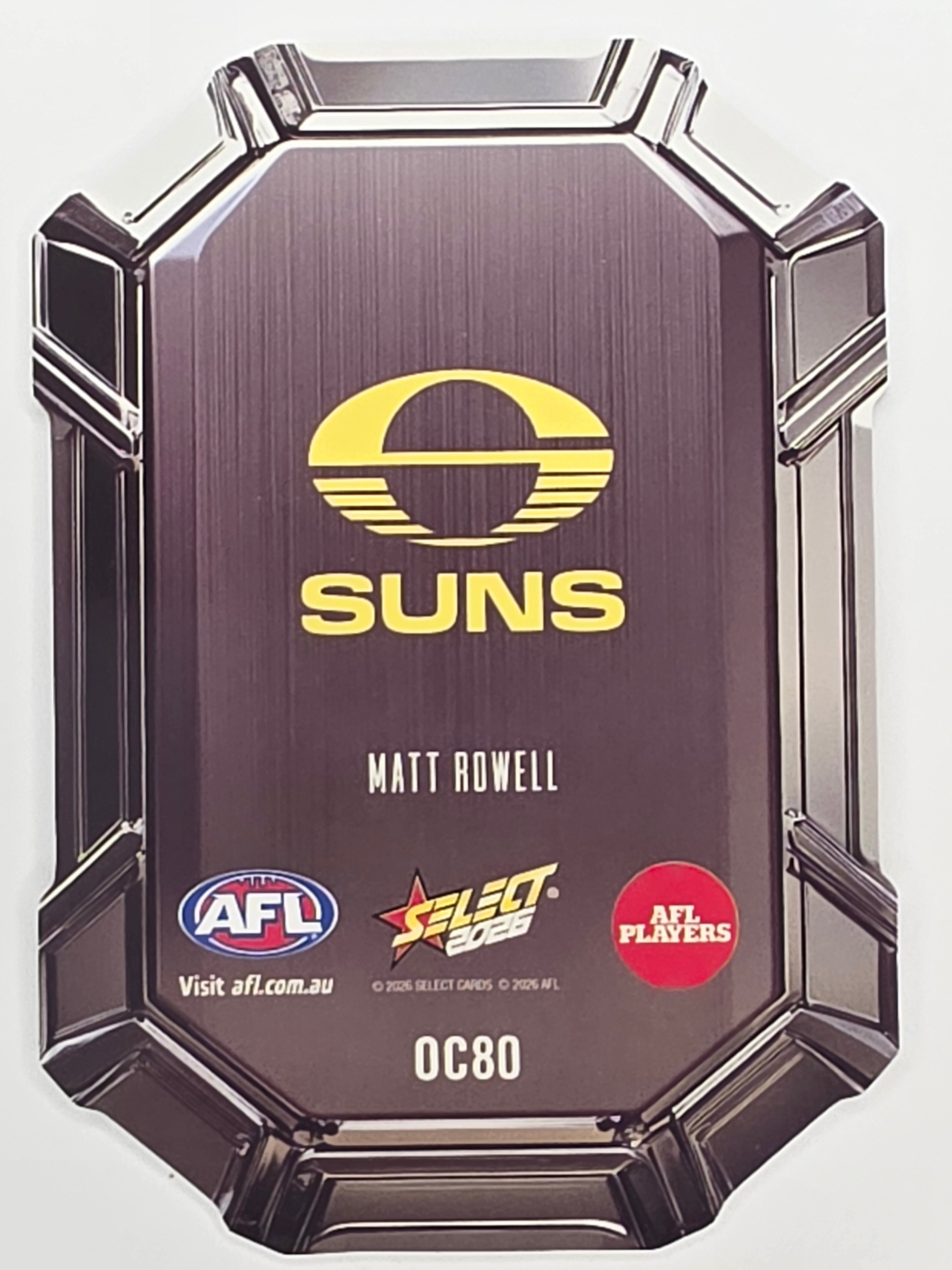 2026 AFL Footy Stars Octane Team Colours O80 Matt Rowell - Gold Coast Suns