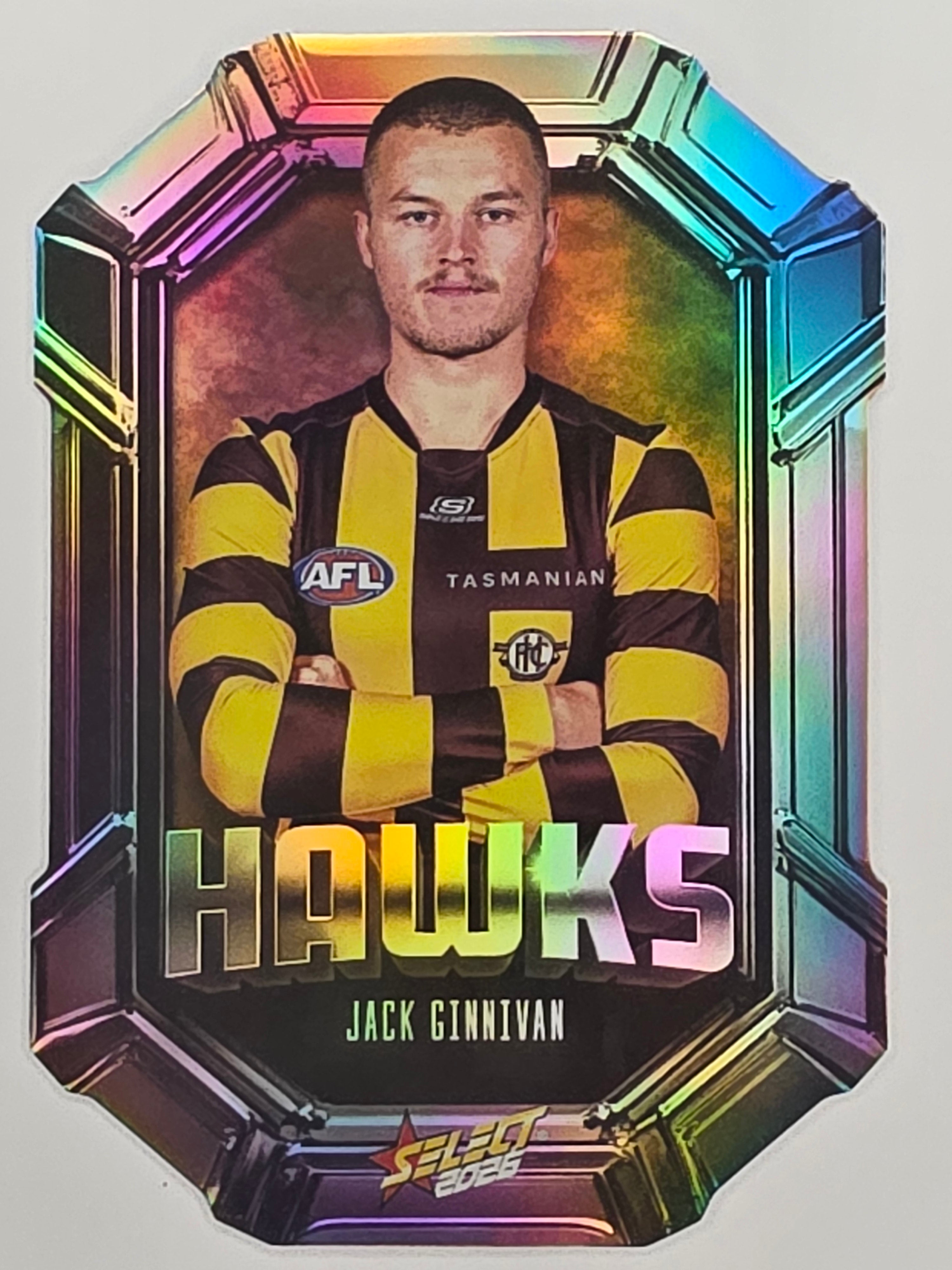 2026 AFL Footy Stars Octane Team Colours O84 Jack Ginnivan - Hawthorn Hawks