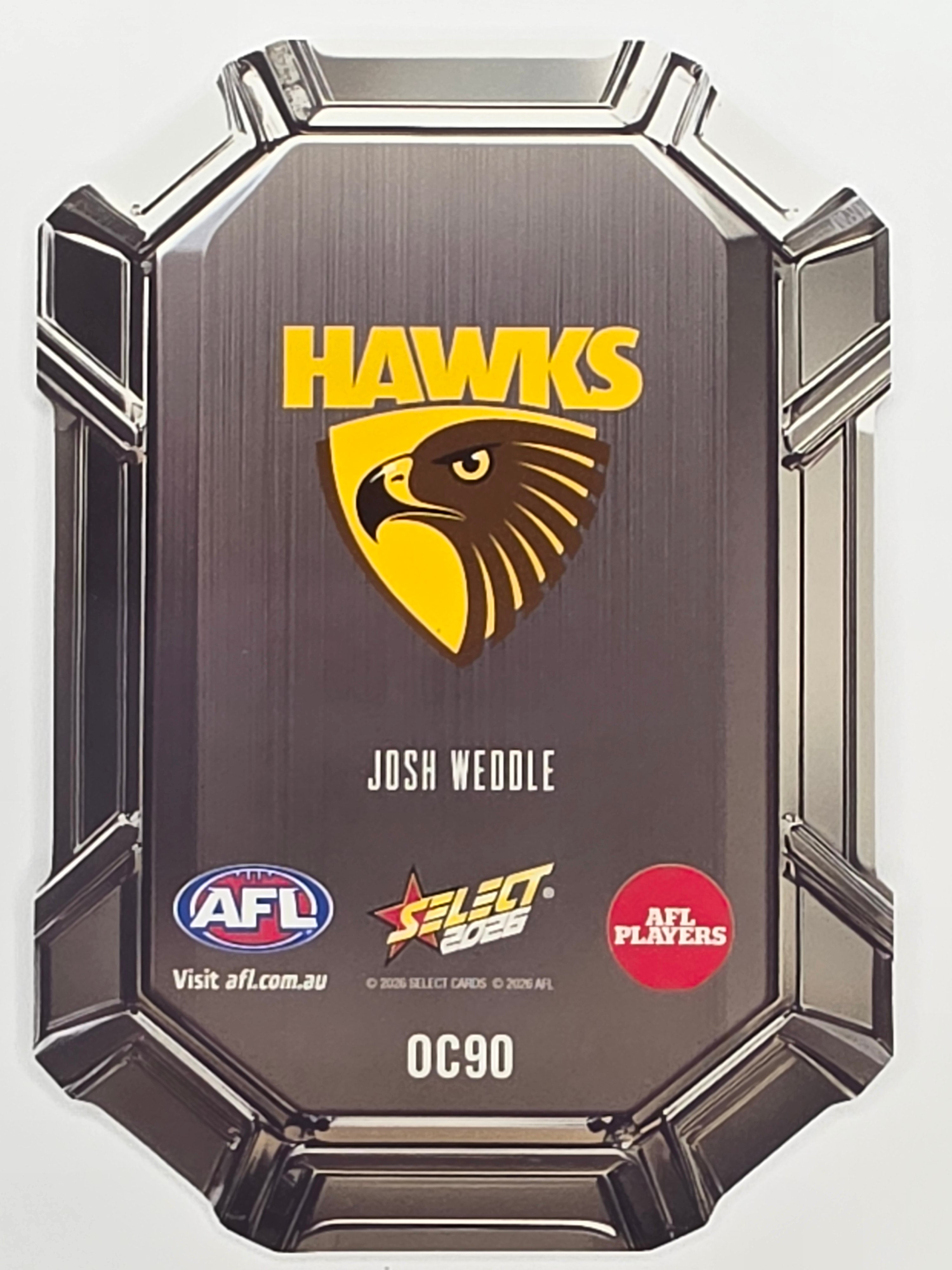 2026 AFL Footy Stars Octane Team Colours O9 Josh Weddle - Hawthorn Hawks