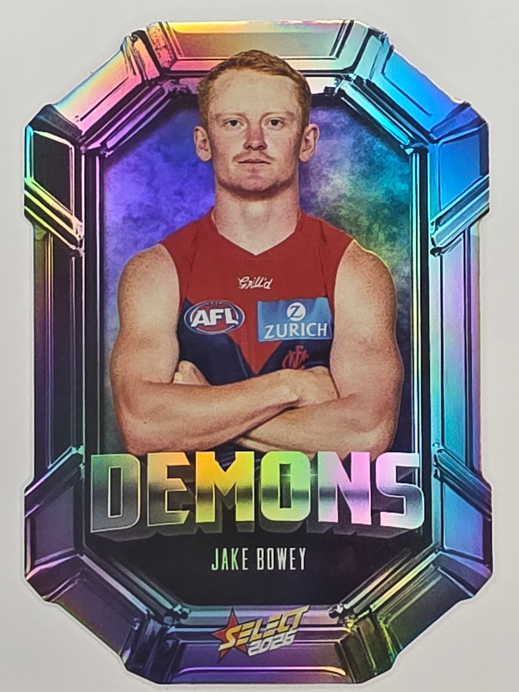 2026 AFL Footy Stars Octane Team Colours O91 Jake Bowey - Melbourne Demons