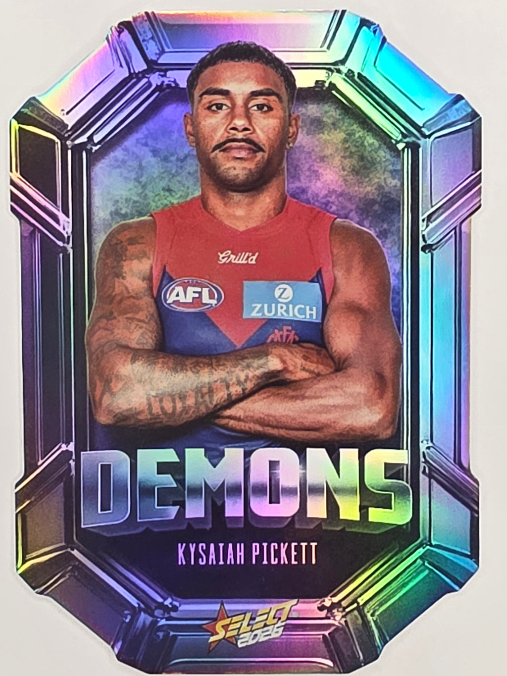 2026 AFL Footy Stars Octane Team Colours O96 Kysaiah Pickett - Melbourne Demons