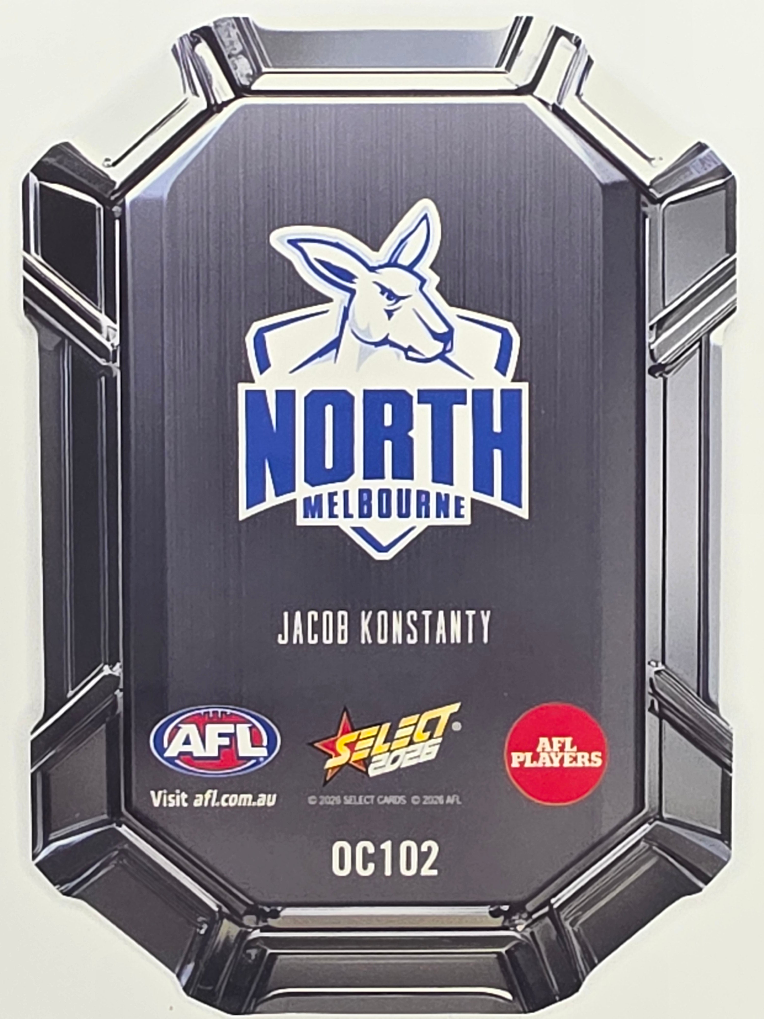 2026 AFL Footy Stars Octane Team Colours O102 Jacob Konstanty - North Melbourne Kangaroos