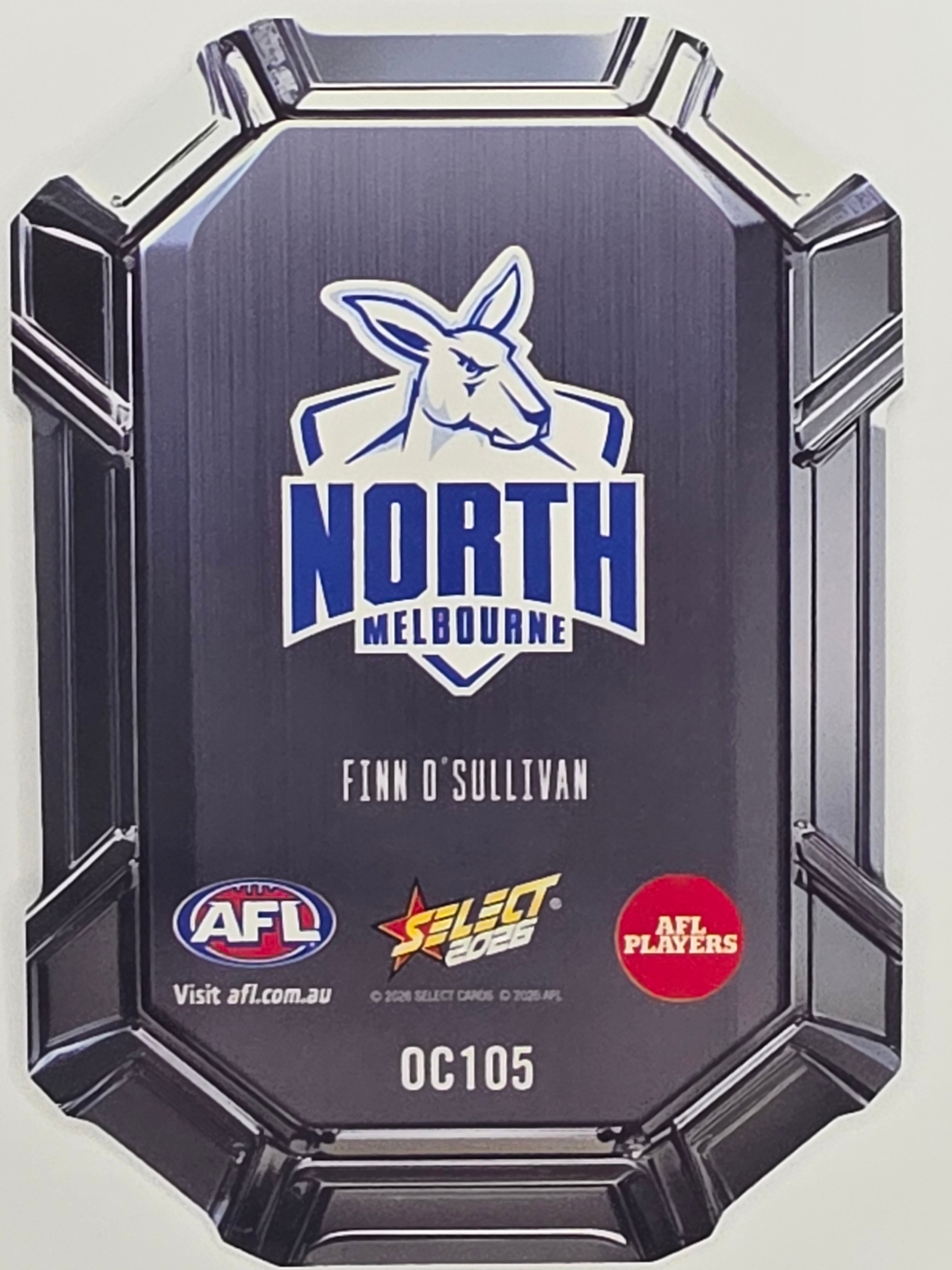 2026 AFL Footy Stars Octane Team Colours O105 Finn O’Sullivan - North Melbourne Kangaroos