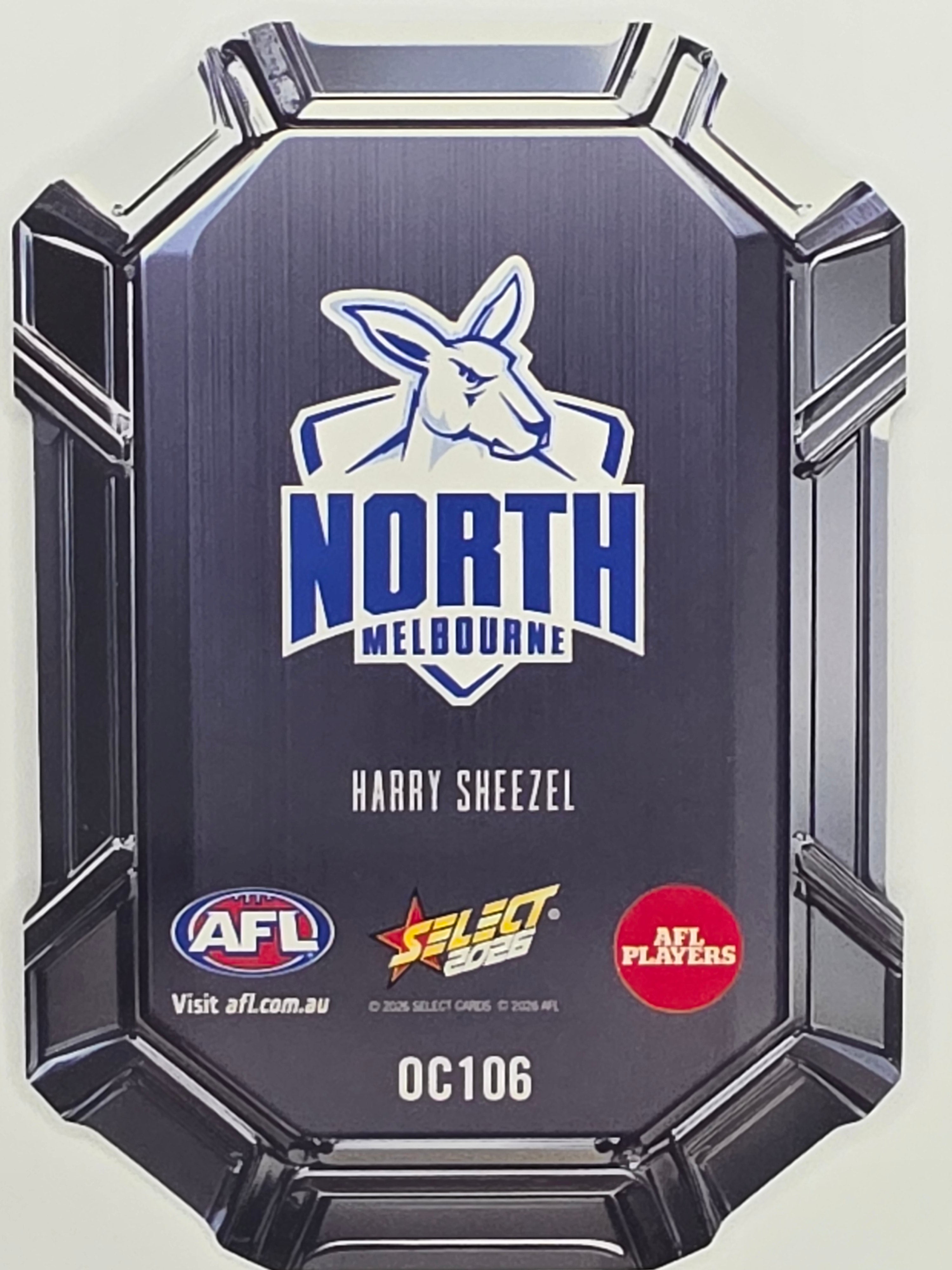 2026 AFL Footy Stars Octane Team Colours O106 Harry Sheezel - North Melbourne Kangaroos