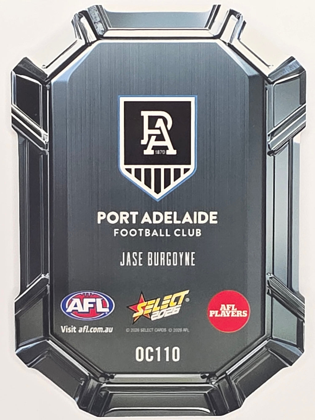2026 AFL Footy Stars Octane Team Colours O110 Jase Burgoyne - Port Adelaide Power