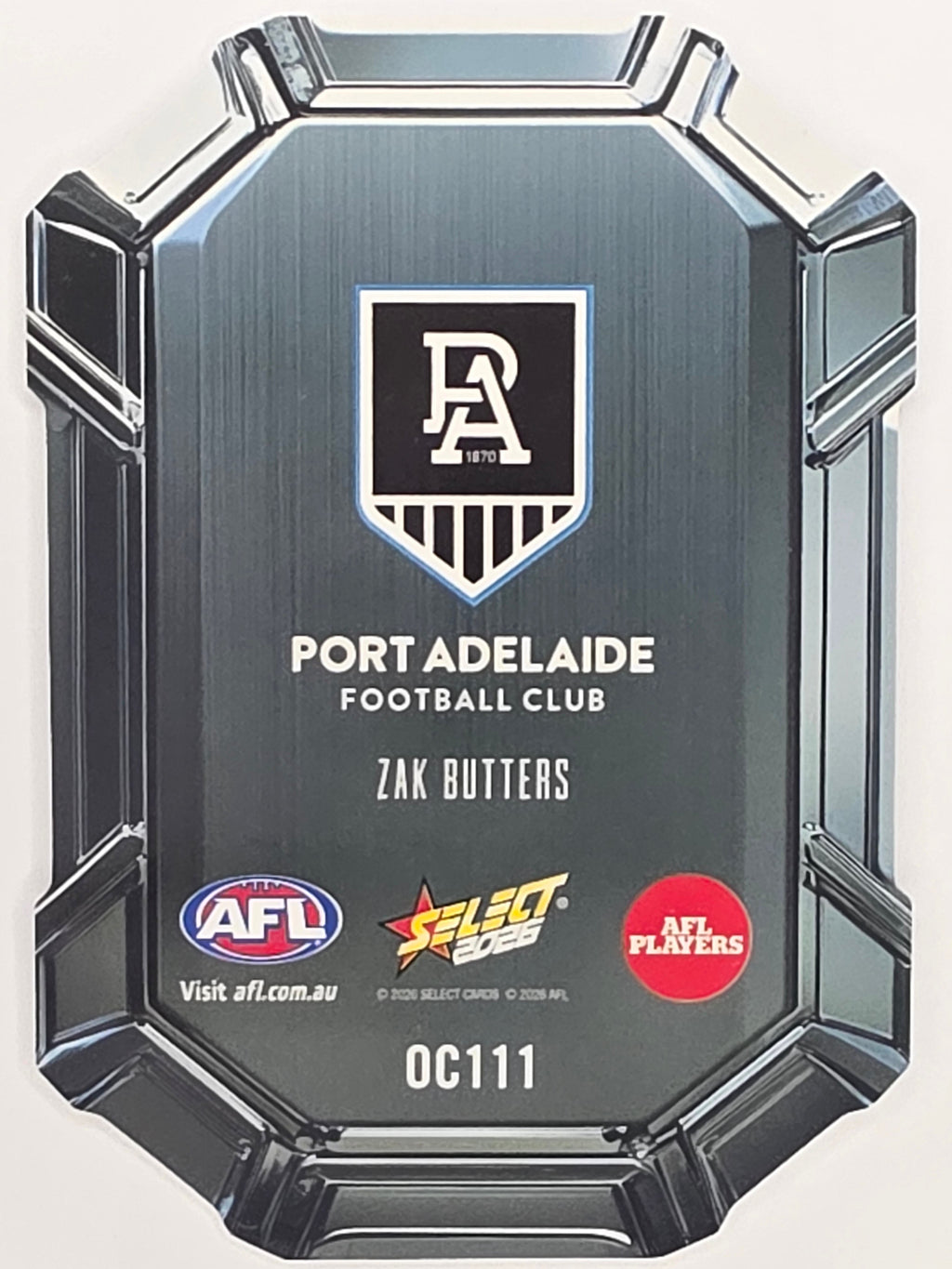 2026 AFL Footy Stars Octane Team Colours O111 Zak Butters - Port Adelaide Power