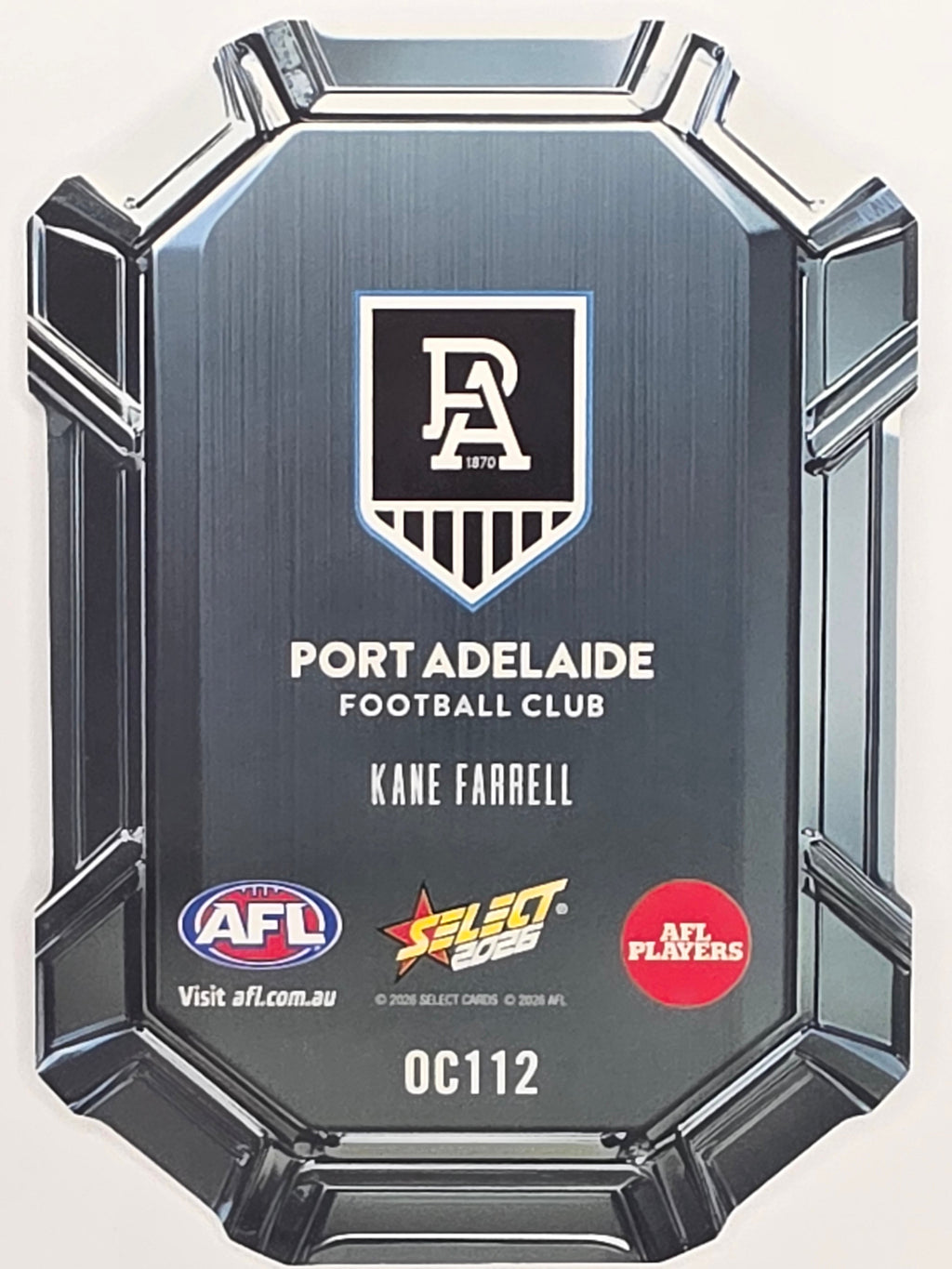 2026 AFL Footy Stars Octane Team Colours O112 Kane Farrell - Port Adelaide Power