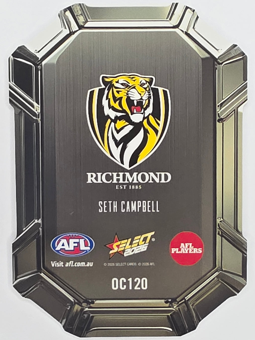 2026 AFL Footy Stars Octane Team Colours O120 Seth Campbell - Richmond Tigers