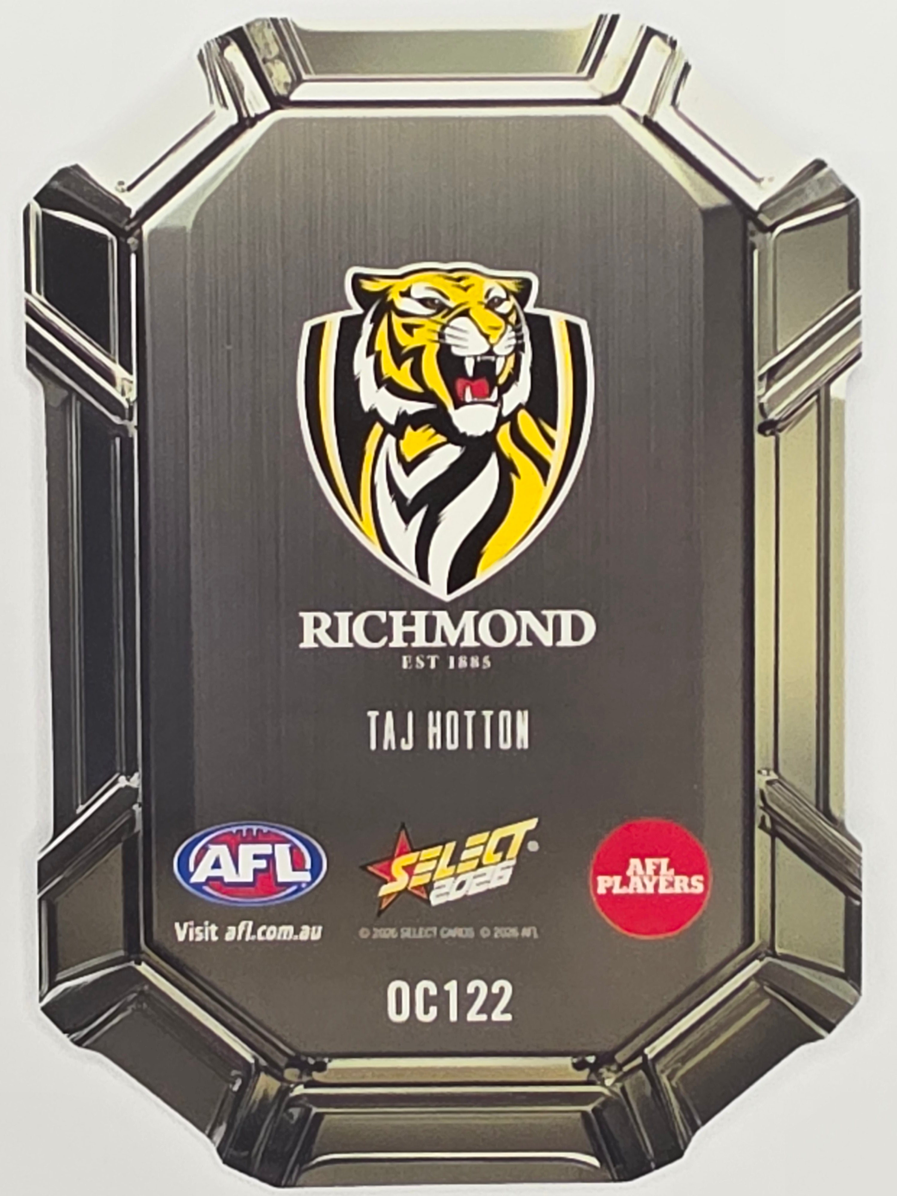 2026 AFL Footy Stars Octane Team Colours O122 Taj Hotton - Richmond Tigers