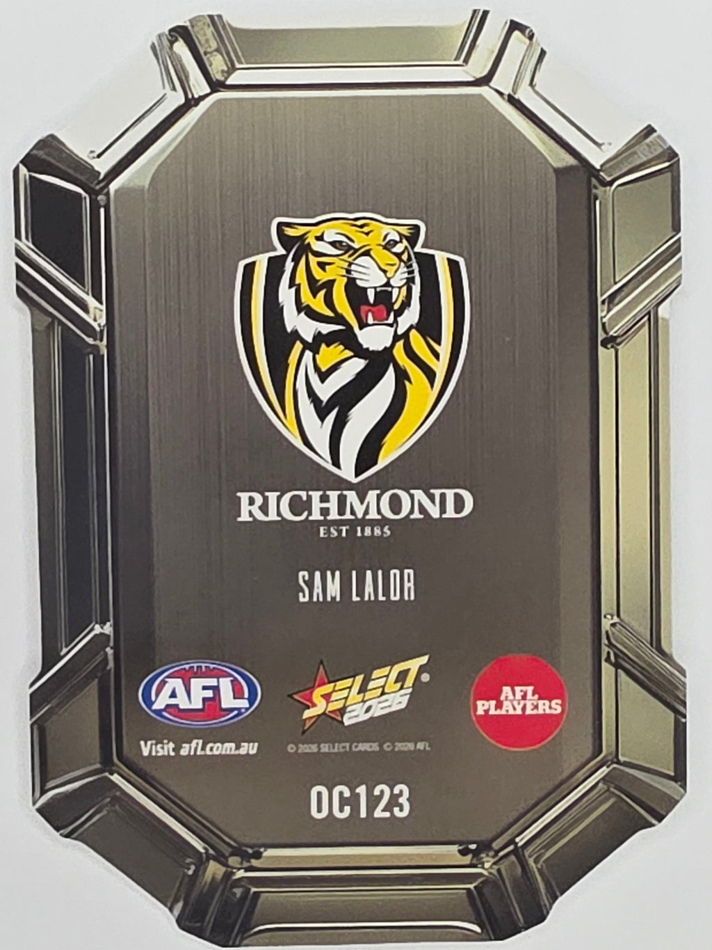 2026 AFL Footy Stars Octane Team Colours O123 Sam Lalor - Richmond Tigers