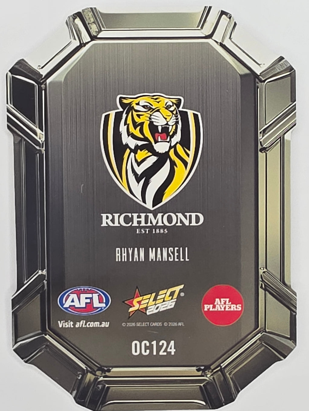 2026 AFL Footy Stars Octane Team Colours O124 Rhyan Mansell - Richmond Tigers
