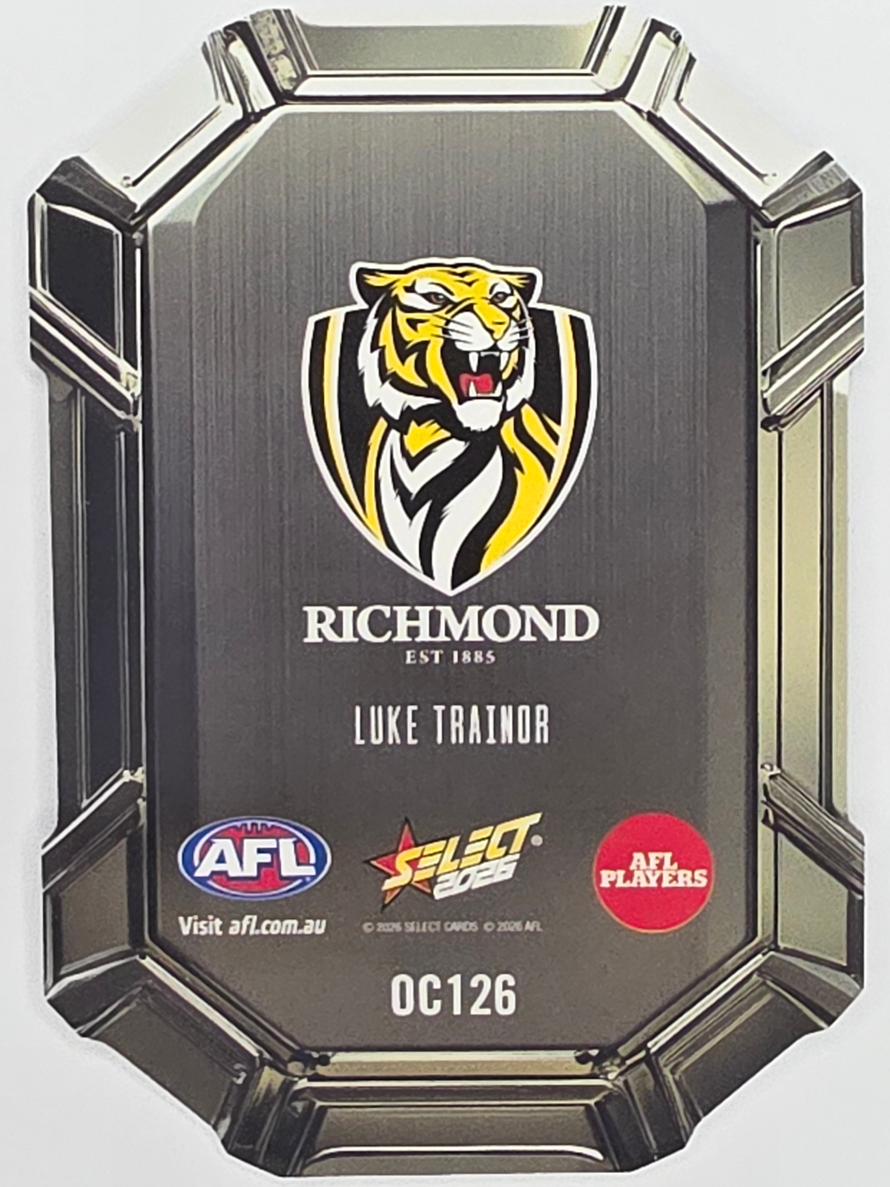 2026 AFL Footy Stars Octane Team Colours O126 Luke Trainor - Richmond Tigers