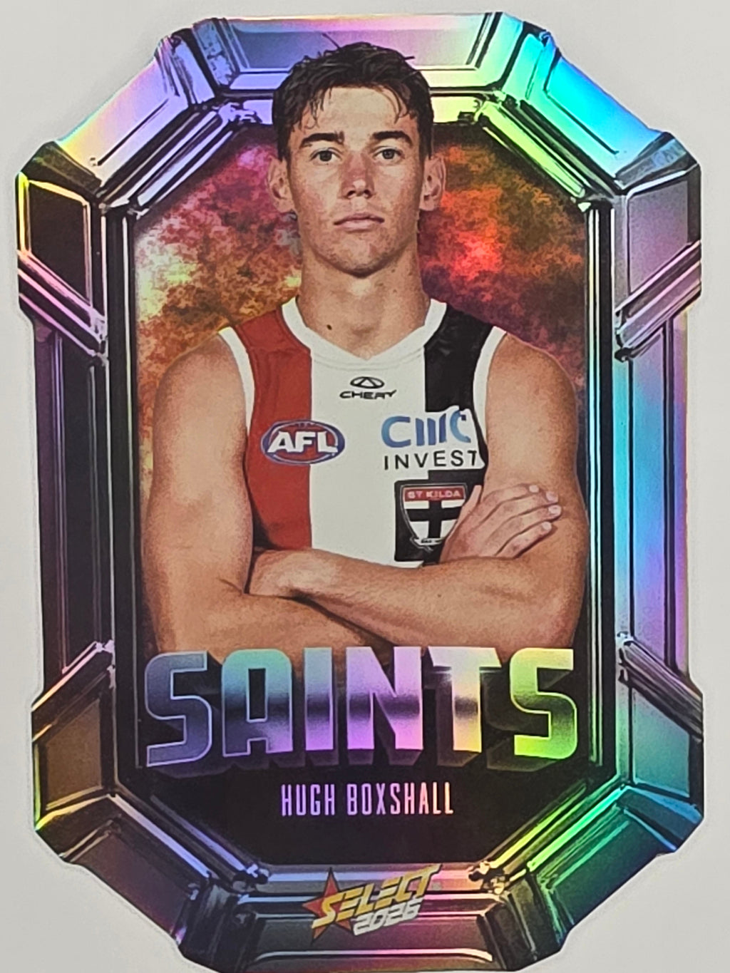 2026 AFL Footy Stars Octane Team Colours O127 Hugh Boxshall - St Kilda Saints