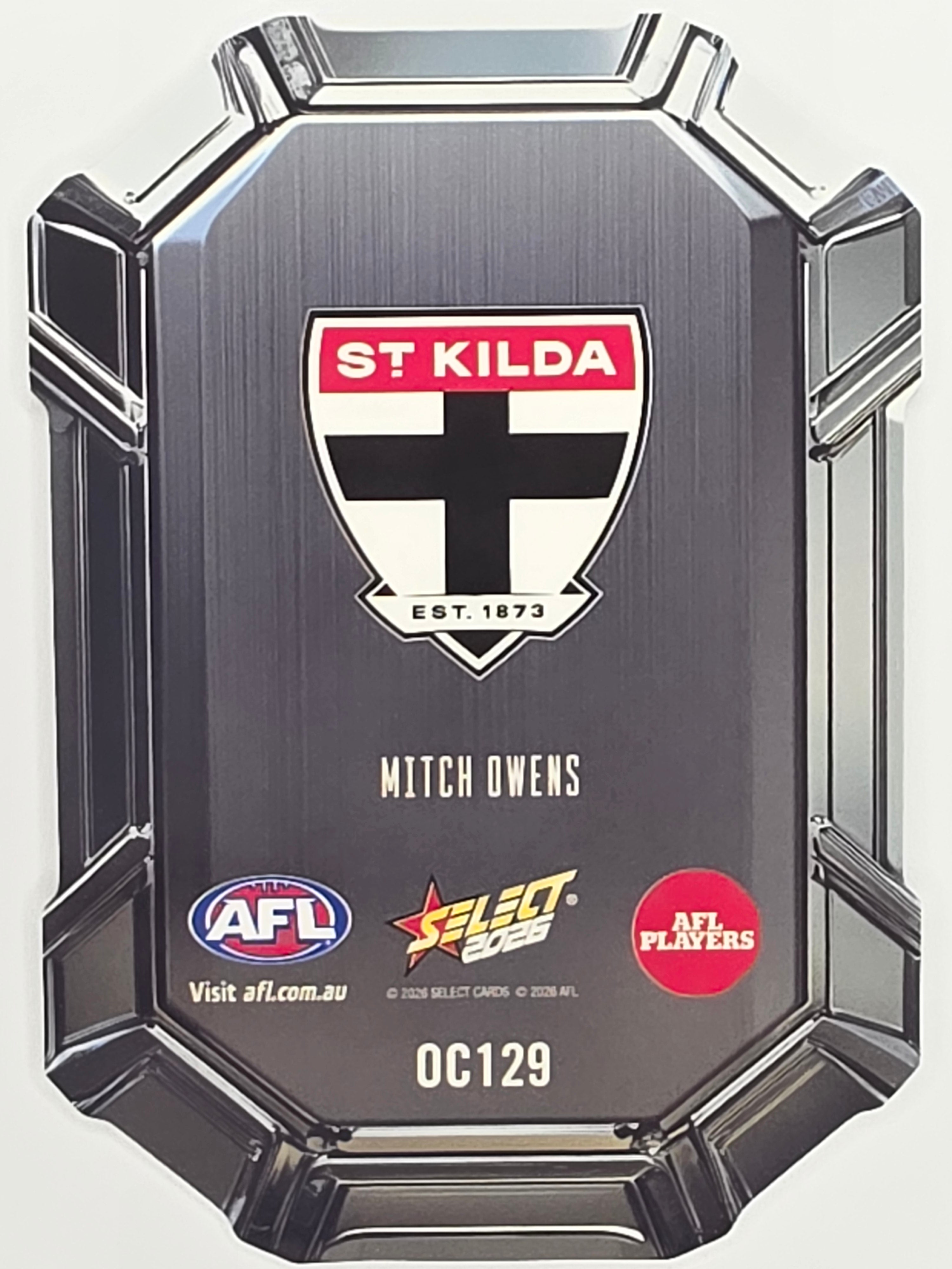 2026 AFL Footy Stars Octane Team Colours O129 Mitch Owens - St Kilda Saints