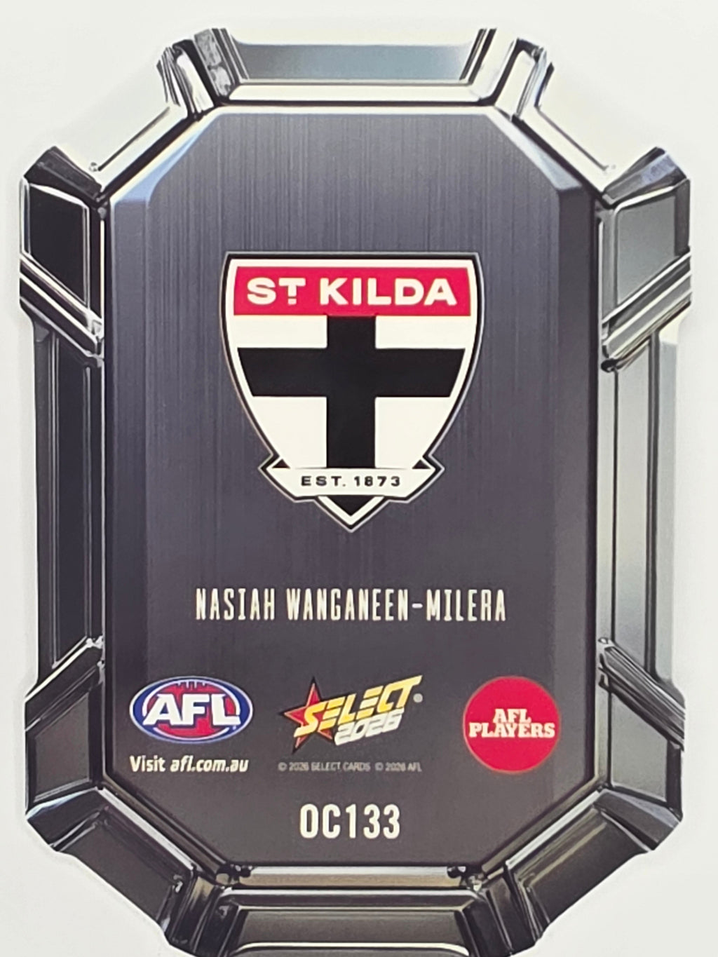 2026 AFL Footy Stars Octane Team Colours O133 Nasiah Wanganeen-Milera - St Kilda Saints