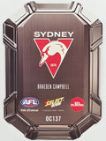 2026 AFL Footy Stars Octane Team Colours O137 Braeden Campbell - Sydney Swans