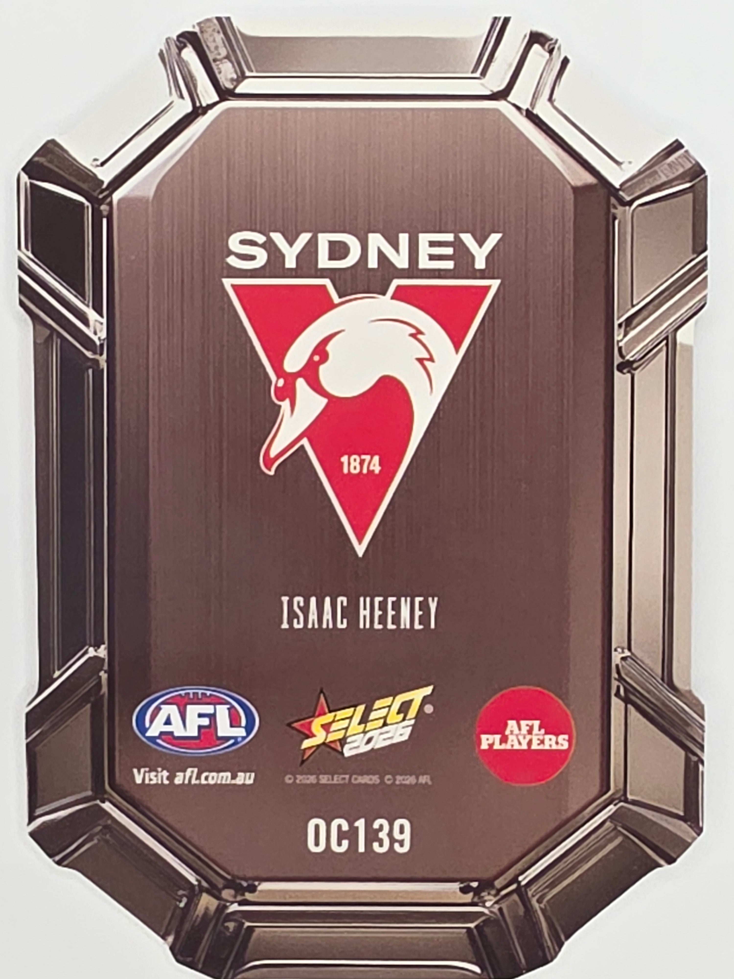 2026 AFL Footy Stars Octane Team Colours O139 Isaac Heeney - Sydney Swans