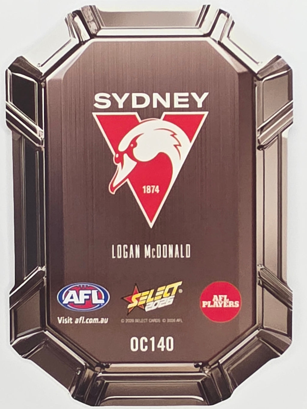 2026 AFL Footy Stars Octane Team Colours O140 Logan McDonald - Sydney Swans