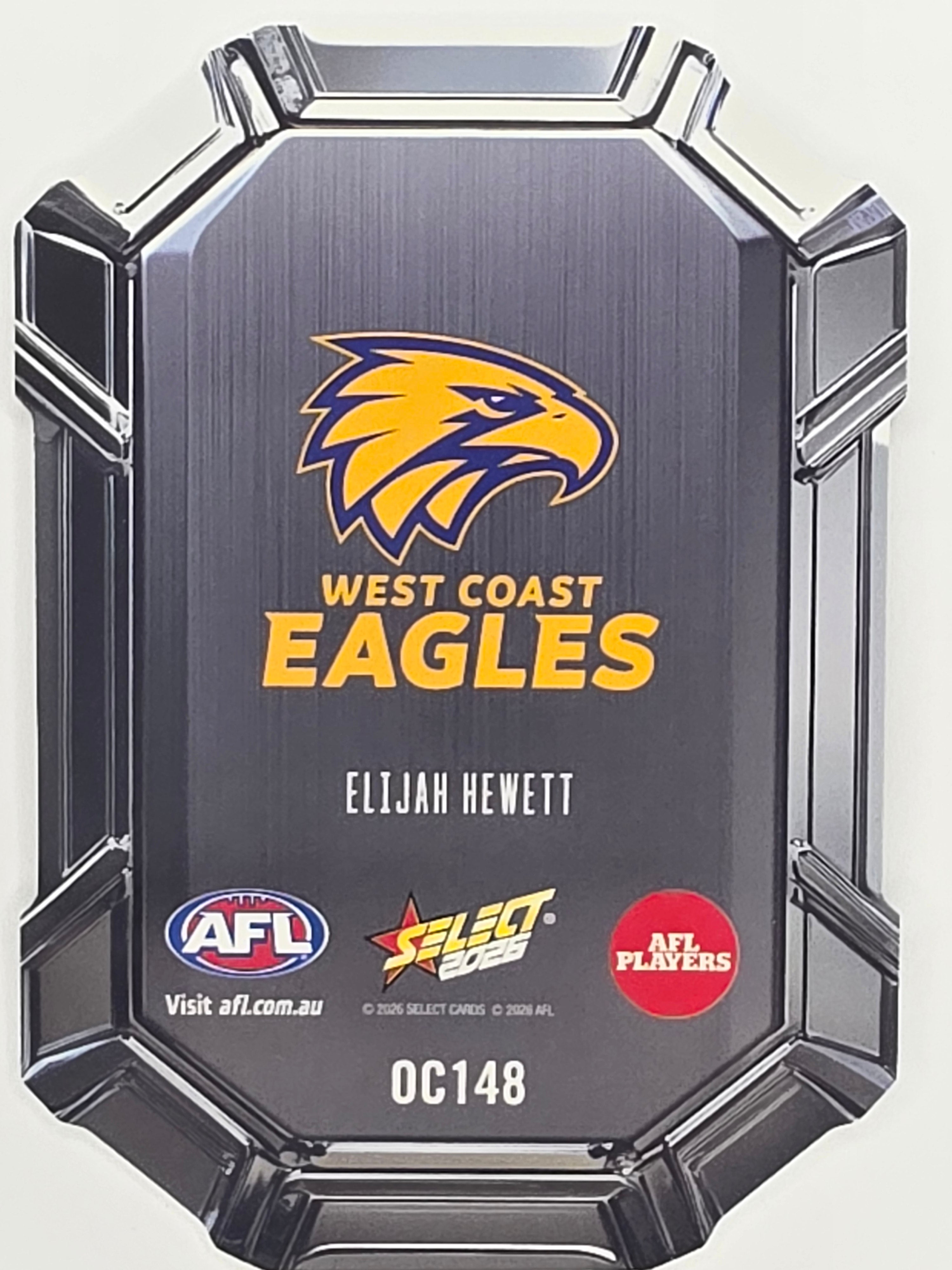 2026 AFL Footy Stars Octane Team Colours O148 Elijah Hewett - West Coast Eagles