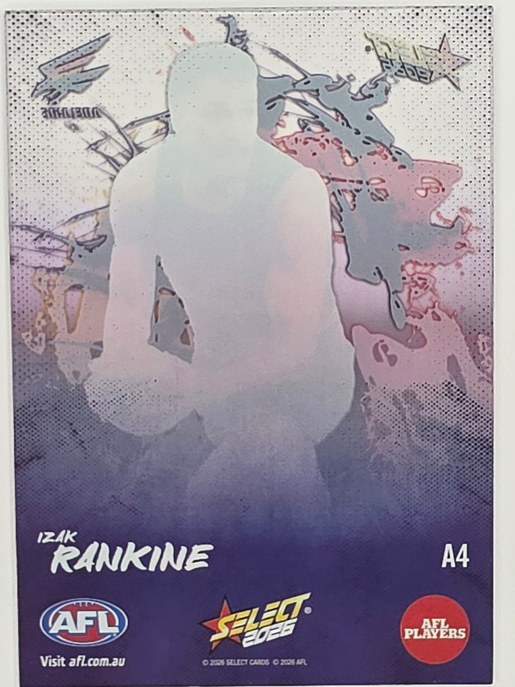2026 AFL Footy Stars Adrenaline A4 Izak Rankine - Adelaide Crows