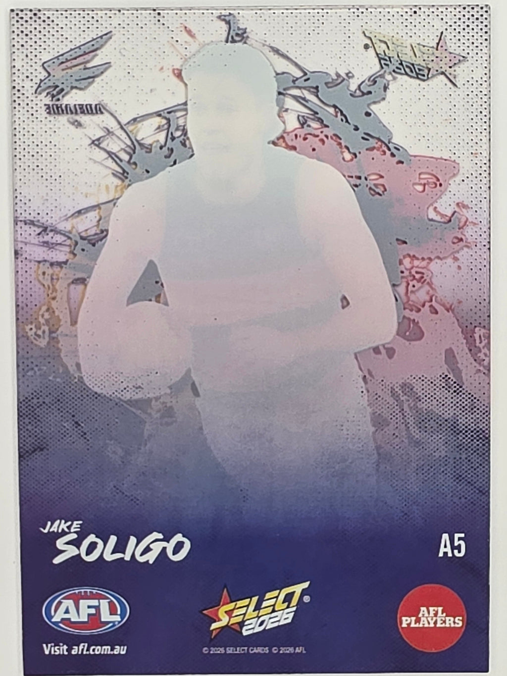 2026 AFL Footy Stars Adrenaline A5 Jake Soligo - Adelaide Crows