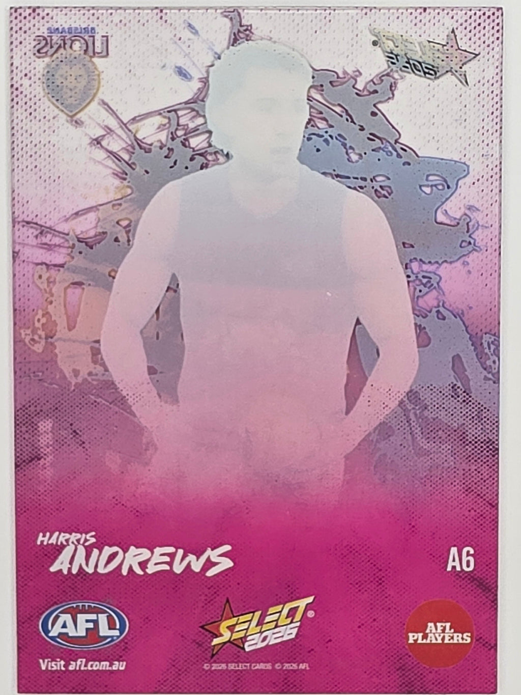 2026 AFL Footy Stars Adrenaline A6 Harris Andrews - Brisbane Lions