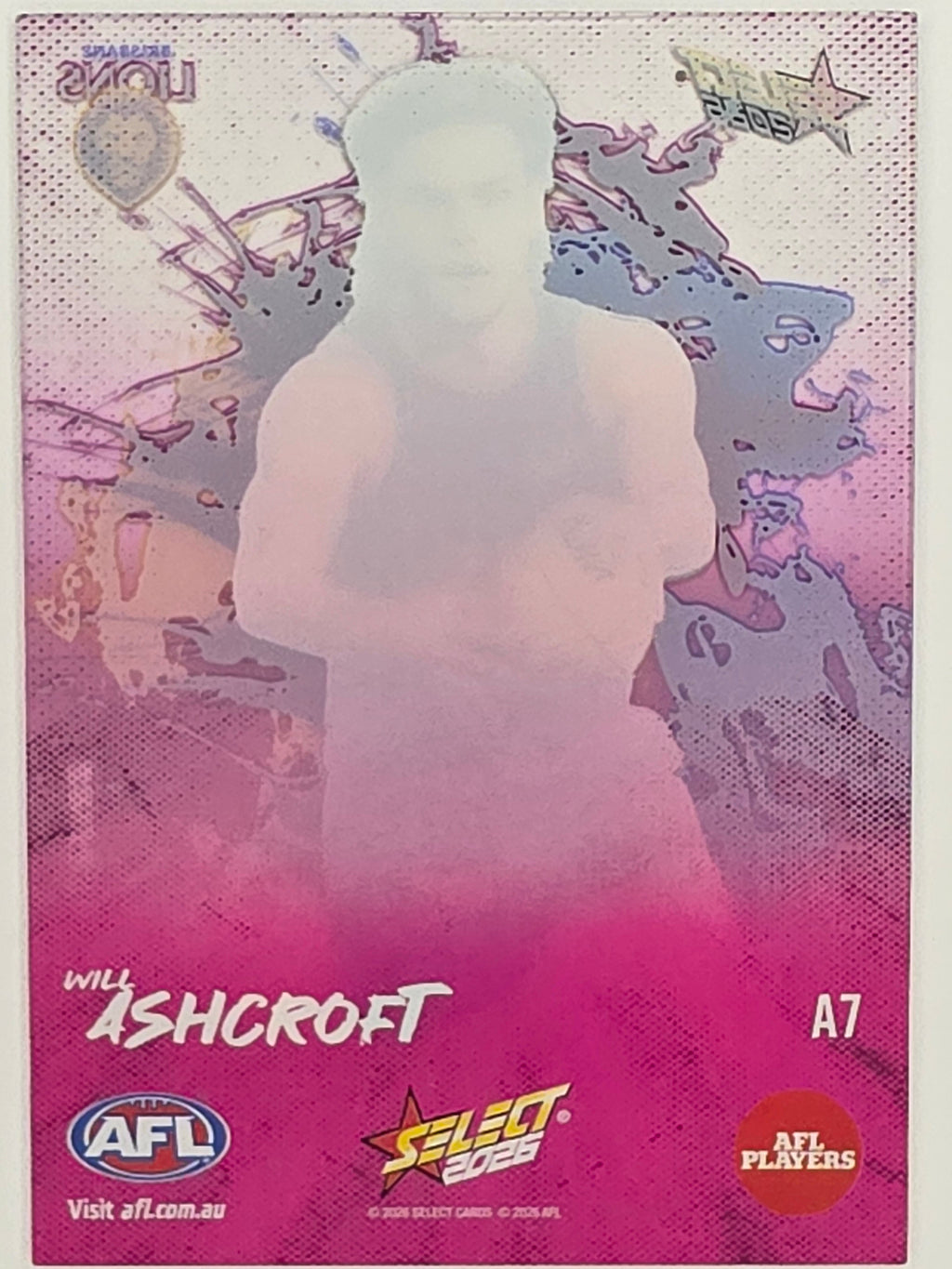 2026 AFL Footy Stars Adrenaline A7 Will Ashcroft - Brisbane Lions