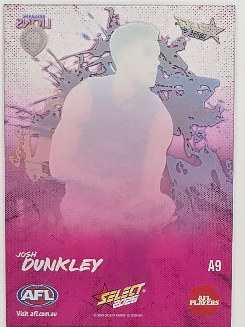 2026 AFL Footy Stars Adrenaline A9 Josh Dunkley - Brisbane Lions