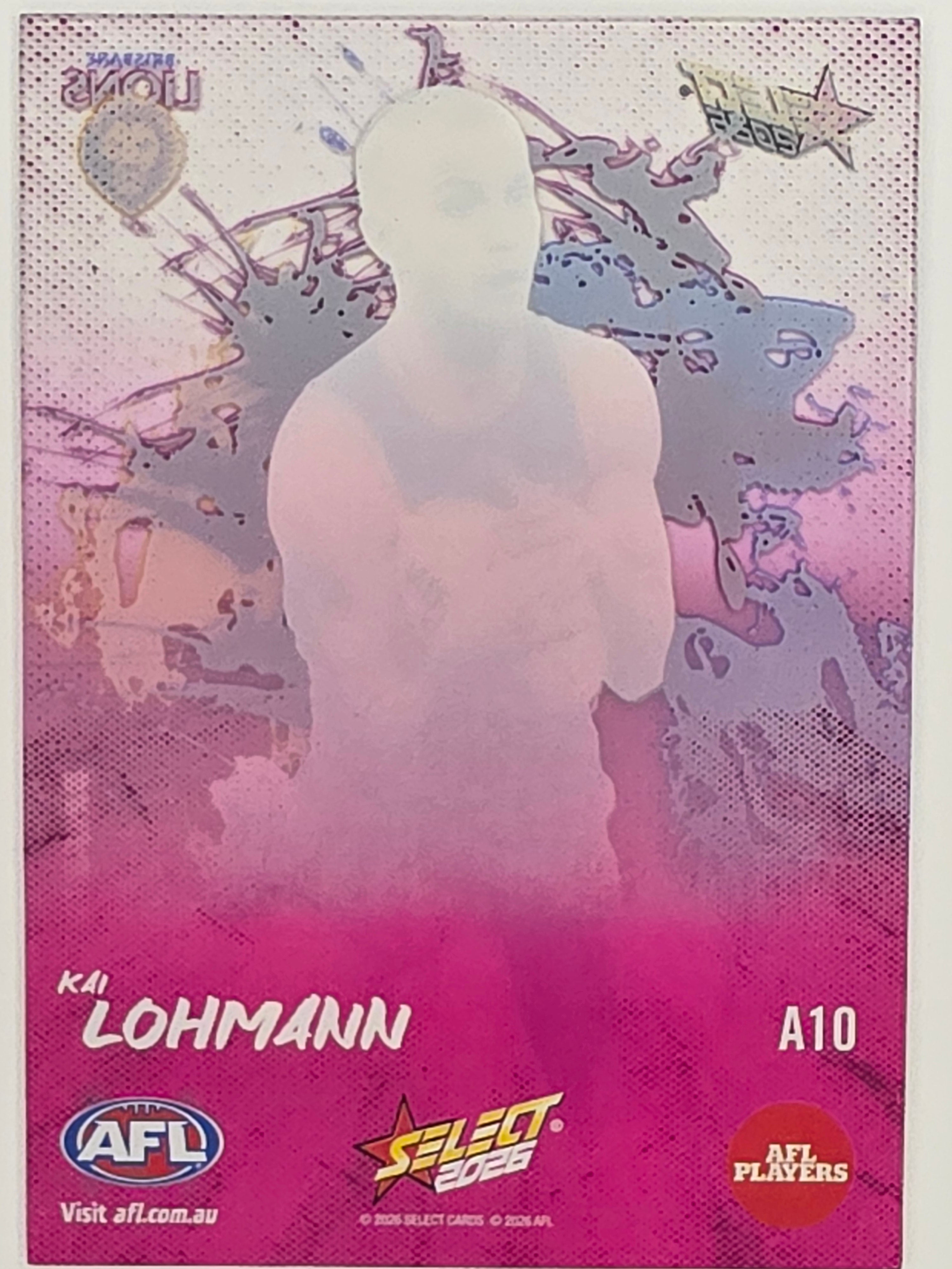 2026 AFL Footy Stars Adrenaline A10 Kai Lohmann - Brisbane Lions
