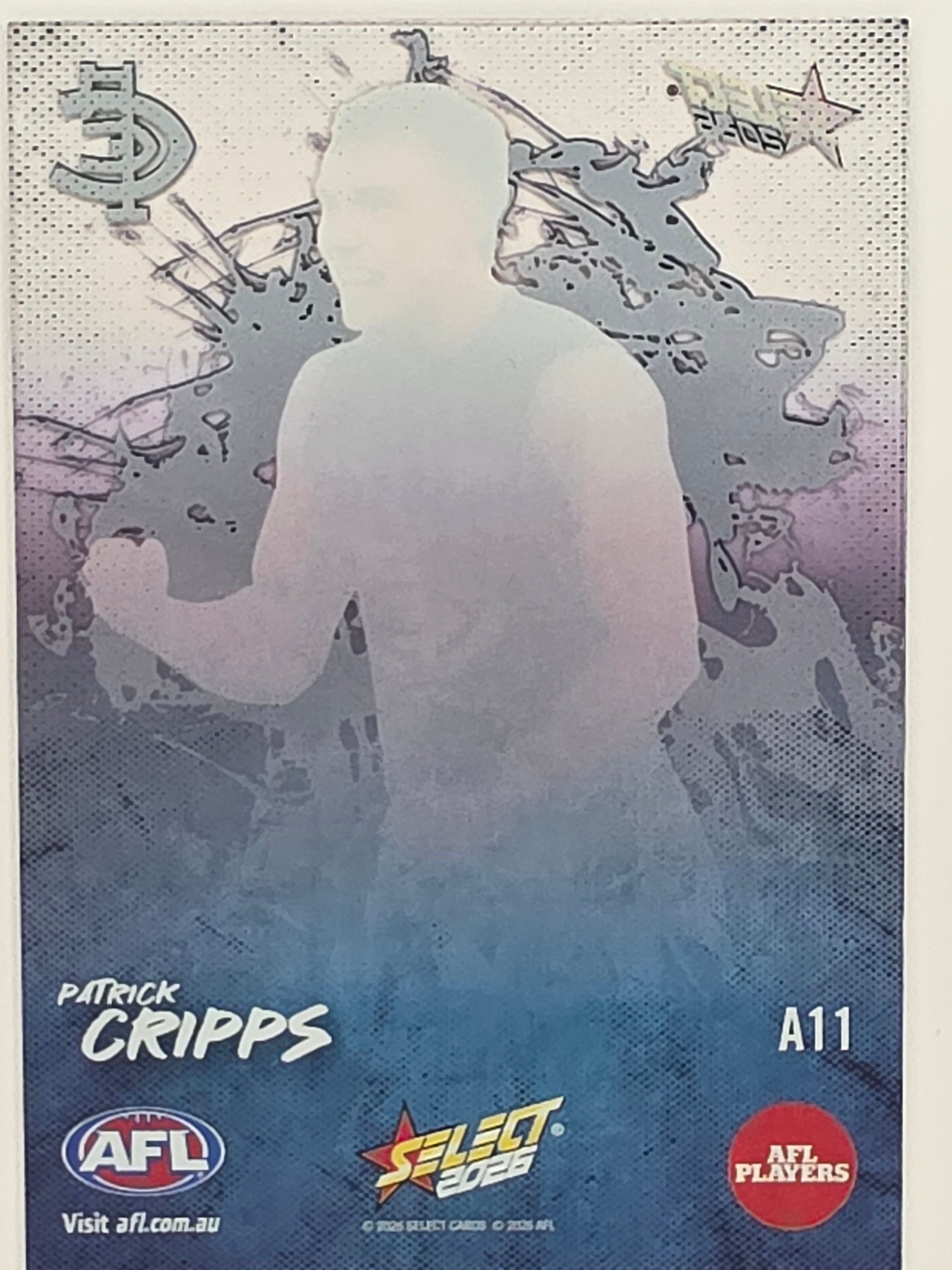 2026 AFL Footy Stars Adrenaline A11 Patrick Cripps - Carlton Blues