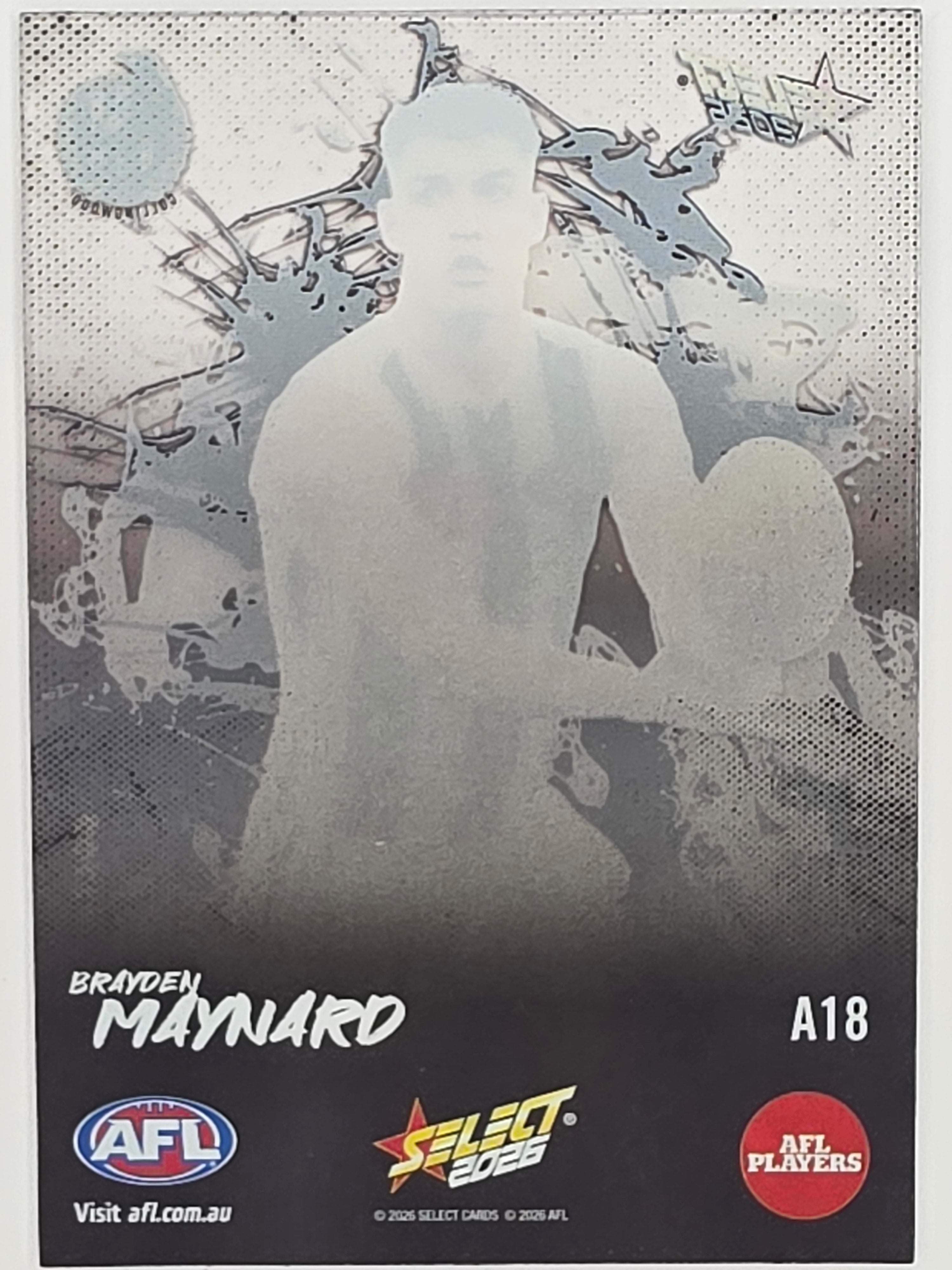 2026 AFL Footy Stars Adrenaline A18 Brayden Maynard - Collingwood Magpies