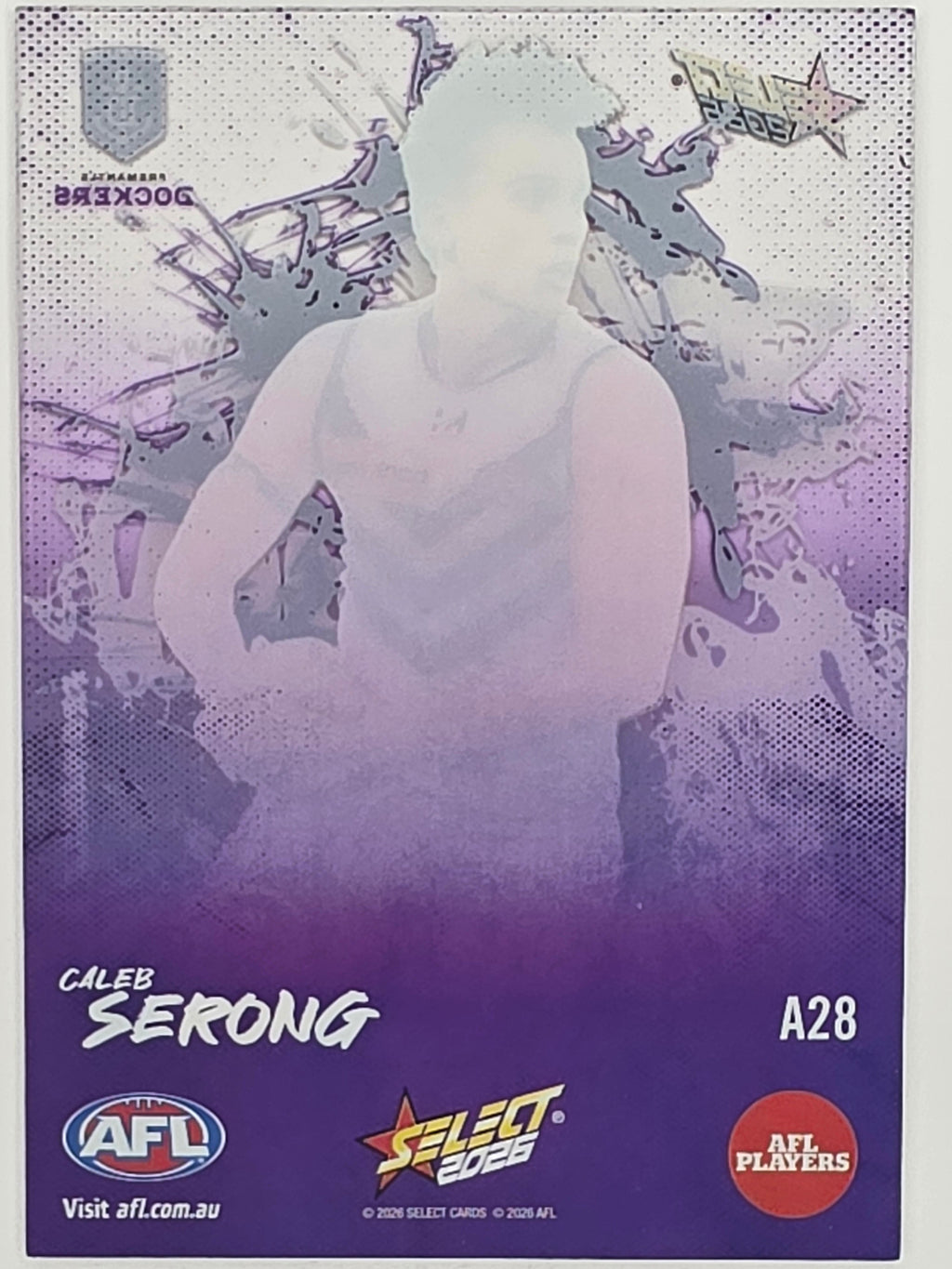 2026 AFL Footy Stars Adrenaline A28 Caleb Serong - Fremantle Dockers