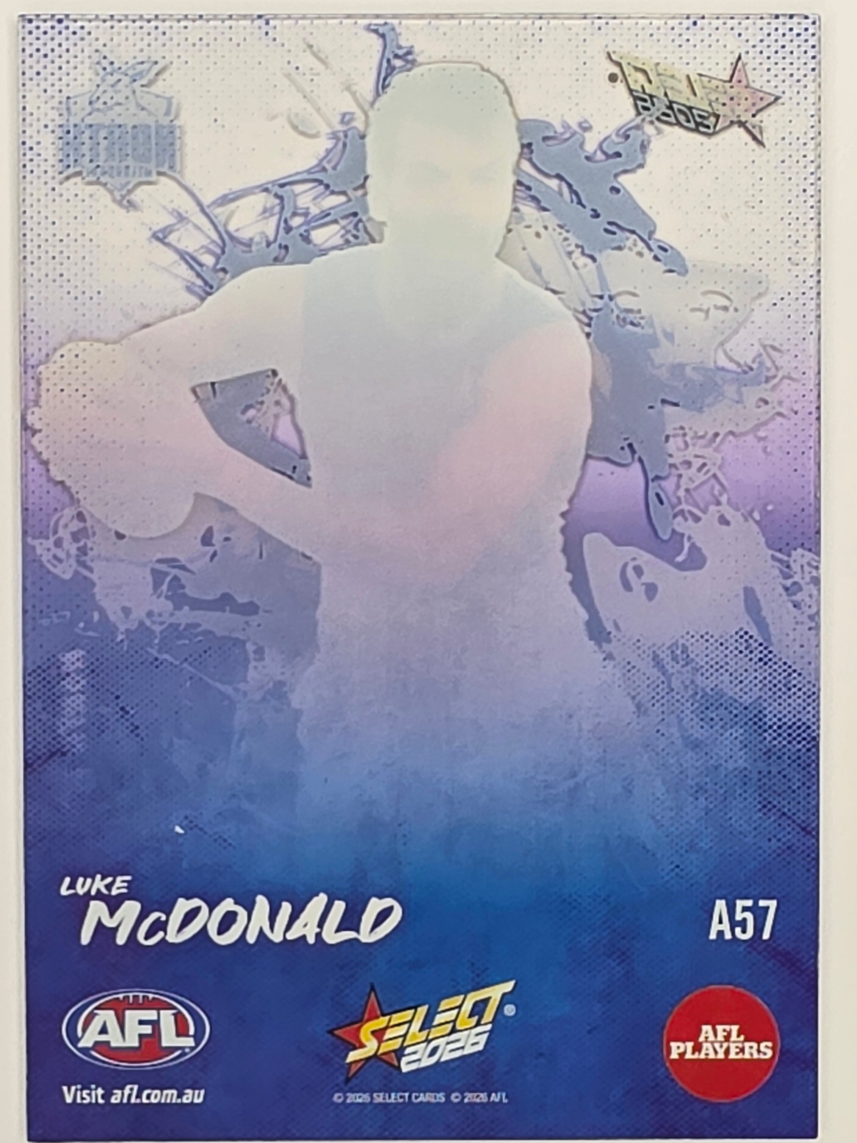 2026 AFL Footy Stars Adrenaline A57 Luke McDonald - North Melbourne Kangaroos