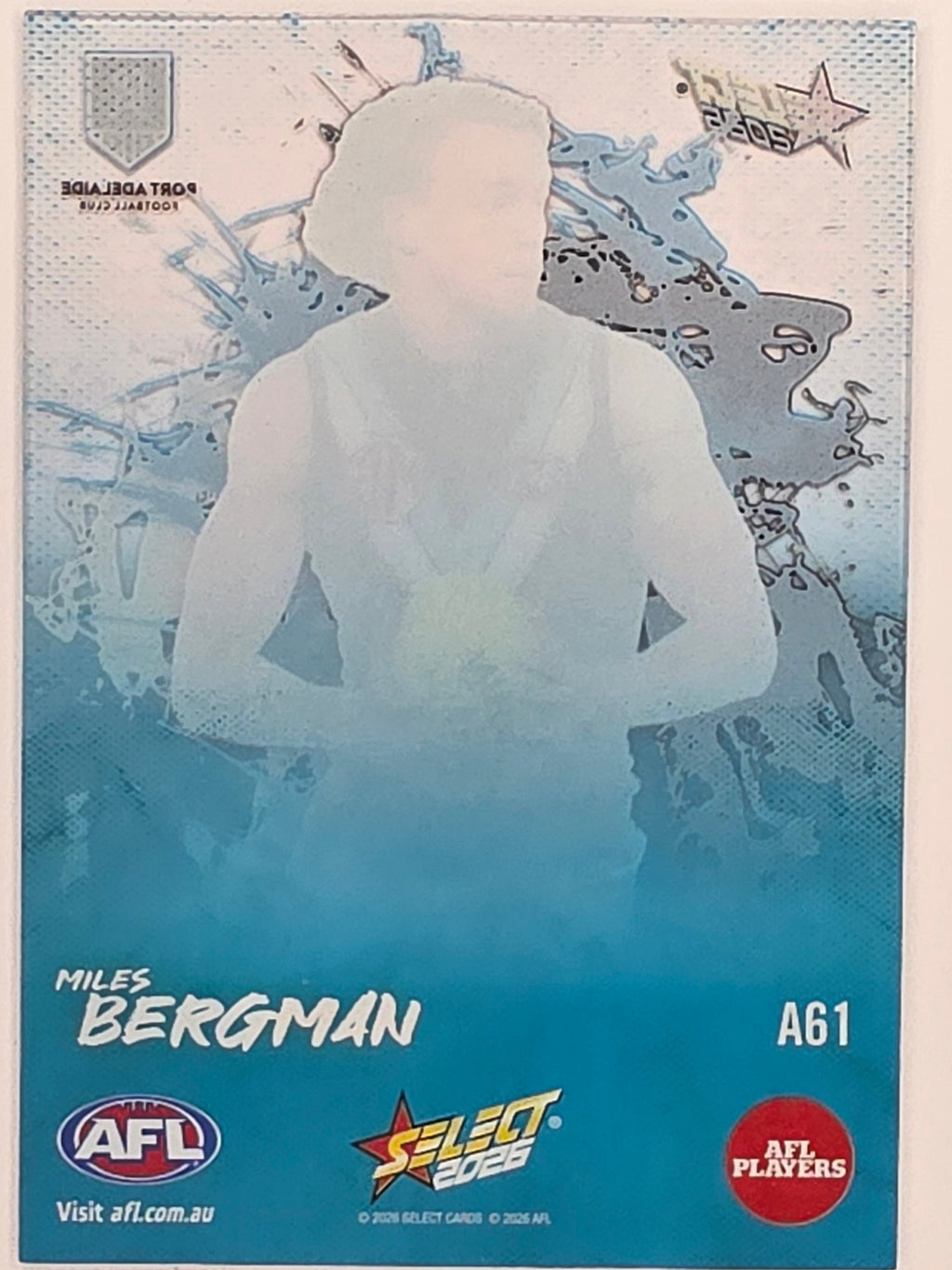 2026 AFL Footy Stars Adrenaline A61 Miles Bergman - Port Adelaide Power