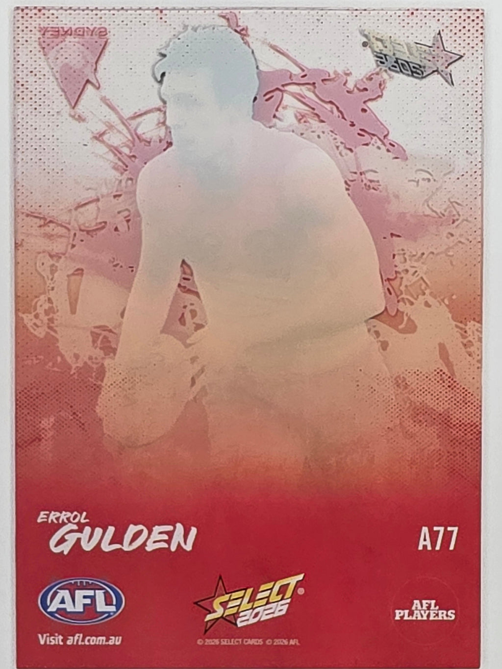 2026 AFL Footy Stars Adrenaline A77 Errol Gulden - Sydney Swans