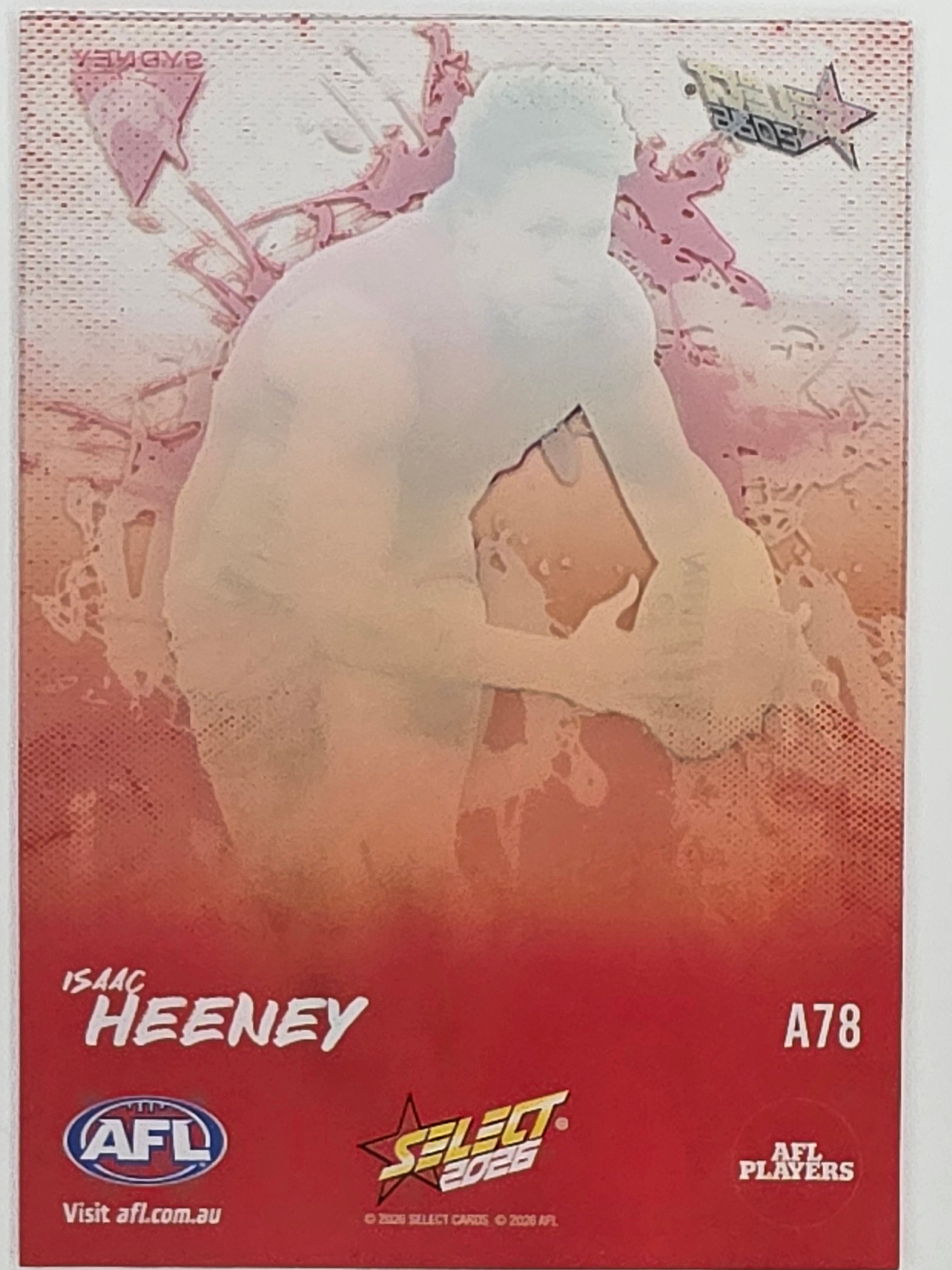 2026 AFL Footy Stars Adrenaline A78 Isaac Heeney - Sydney Swans