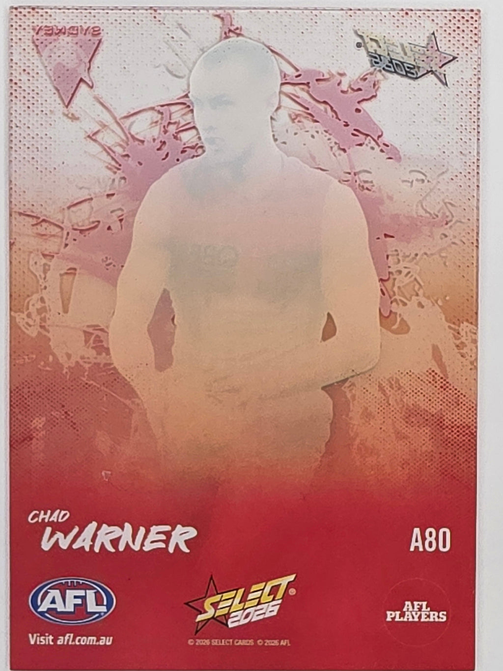 2026 AFL Footy Stars Adrenaline A80 Chad Warner - Sydney Swans
