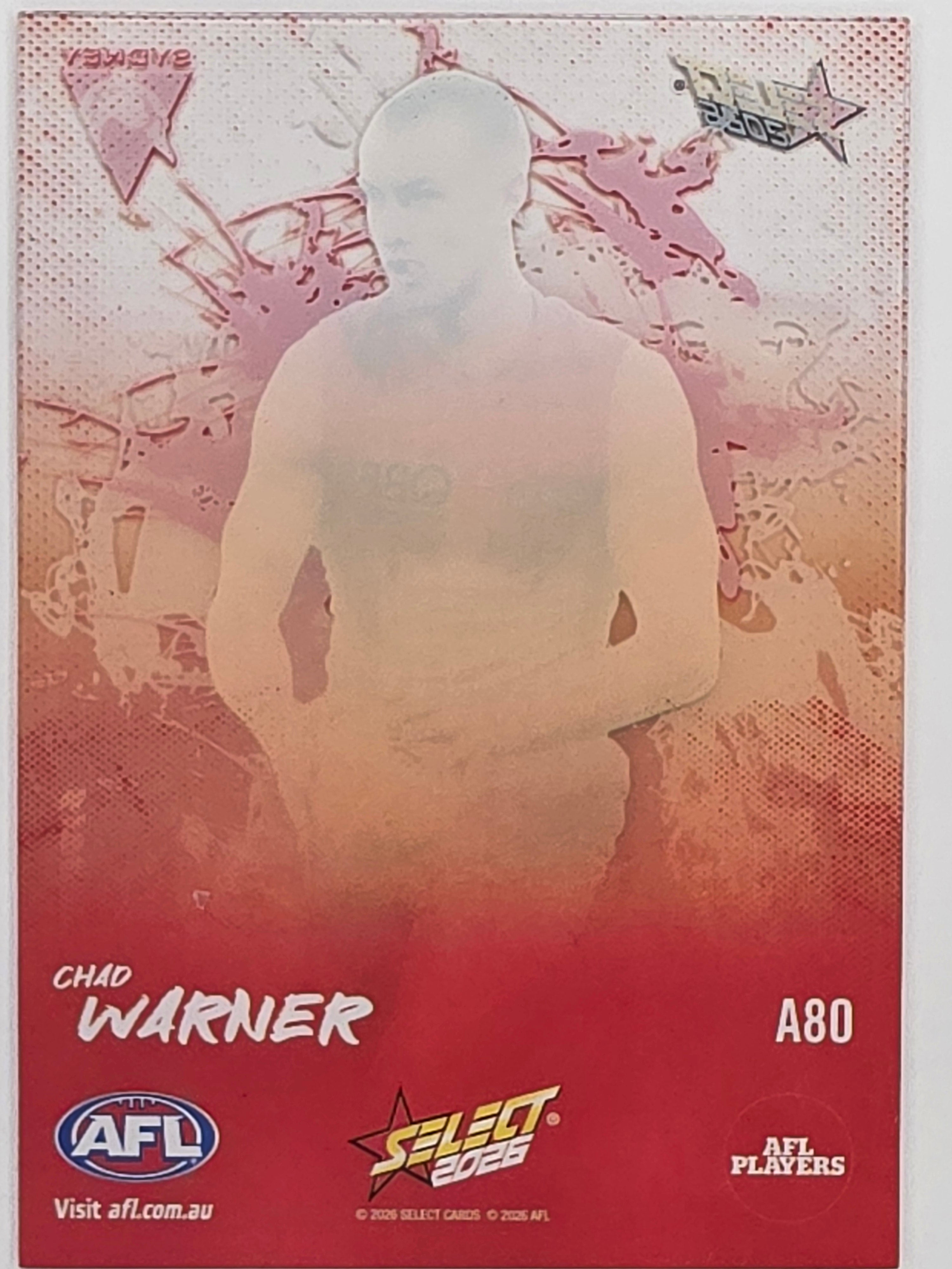 2026 AFL Footy Stars Adrenaline A80 Chad Warner - Sydney Swans