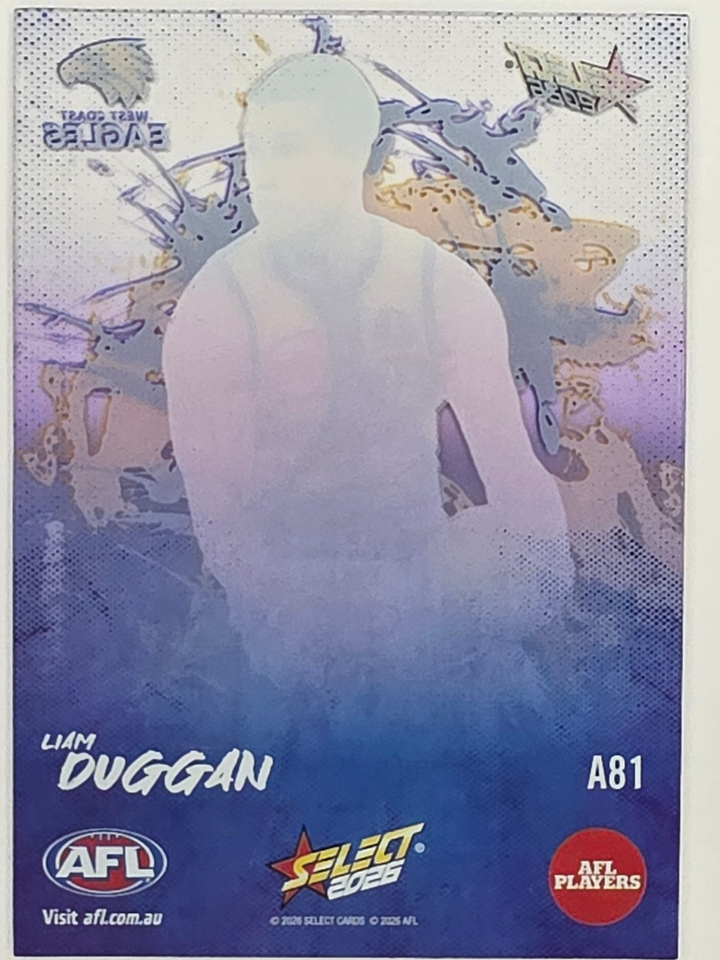 2026 AFL Footy Stars Adrenaline A81 Liam Duggan - West Coast Eagles