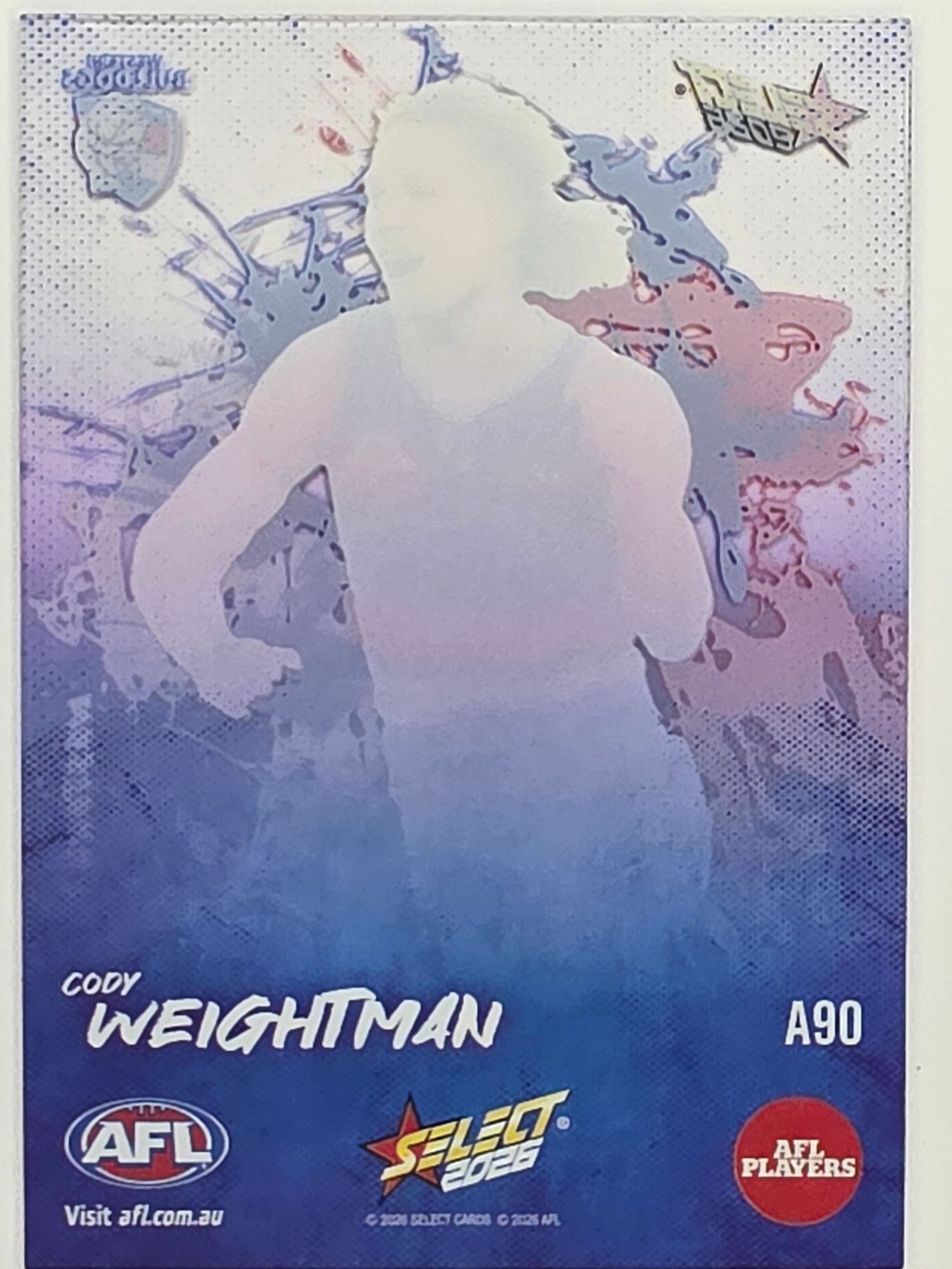 2026 AFL Footy Stars Adrenaline A9 Cody Weightman - Western Bulldogs