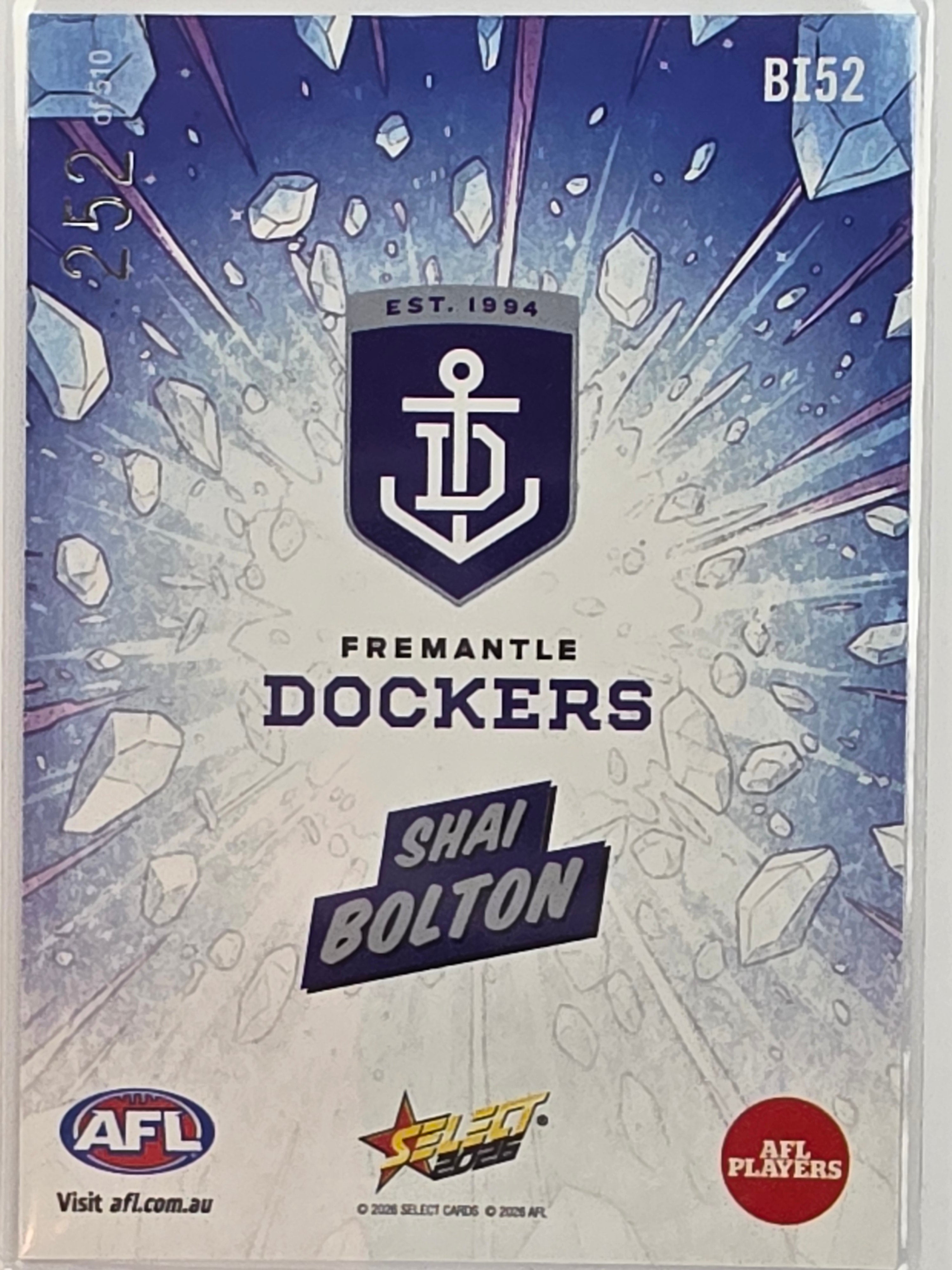 2026 AFL Footy Stars Booom Ice BI52 #252/510 Shai Bolton - Fremantle Dockers