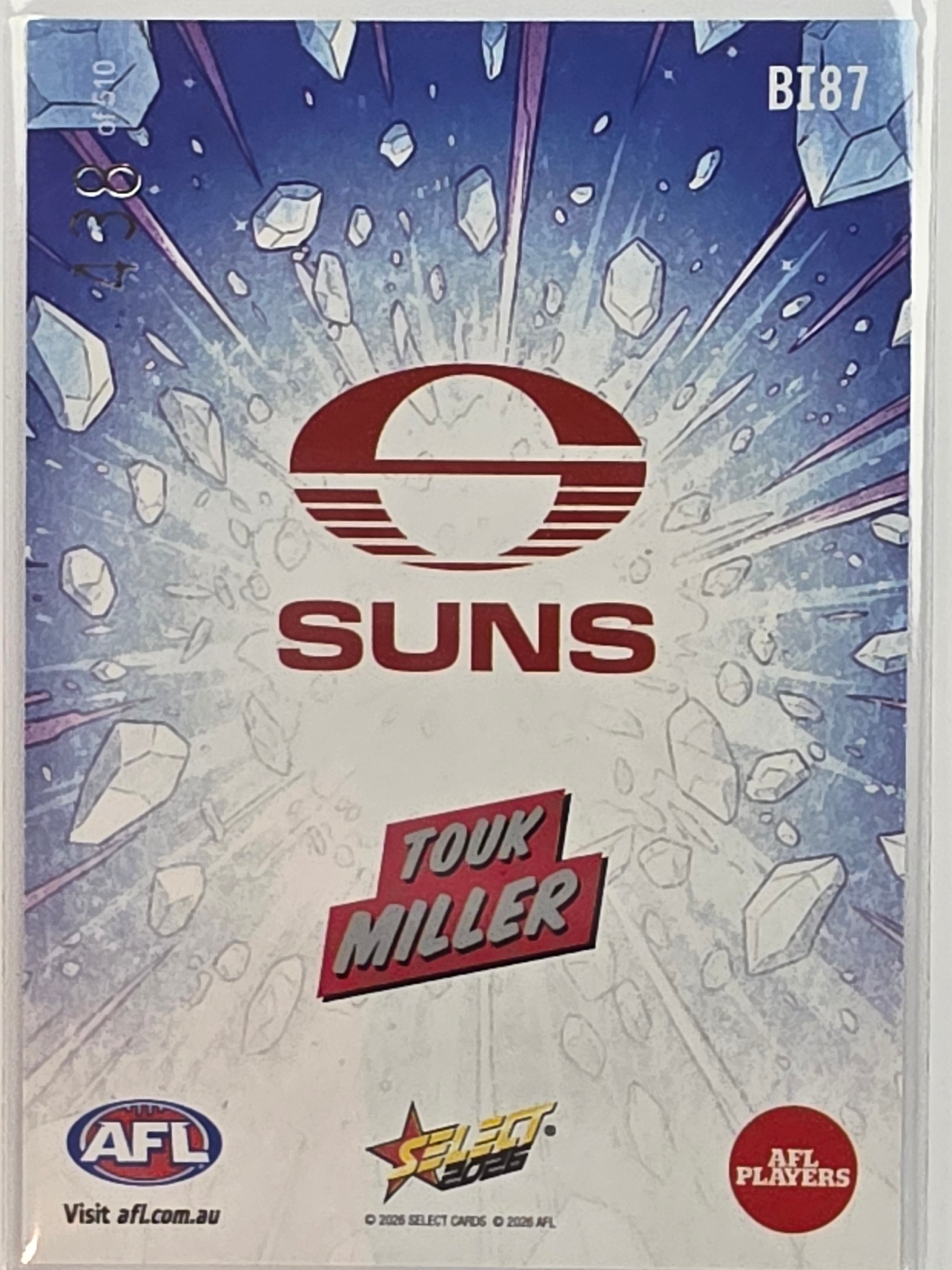 2026 AFL Footy Stars Booom Ice BI87 #438/510 Touk Miller - Gold Coast Suns