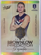 2026 AFL Select Footy Stars Brownlow Predictor Signature Gold BPSG29 #098/220 Hayden Young - Fremantle Dockers