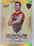 2026 AFL Select Footy Stars Brownlow Predictor Signature Gold BPSG54 #029/220 Jack Viney - Melbourne Demons