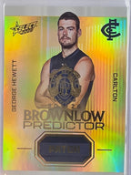 2026 AFL Select Footy Stars Brownlow Predictor Patch Gold BPPG12 #088/220 George Hewett - Carlton Blues